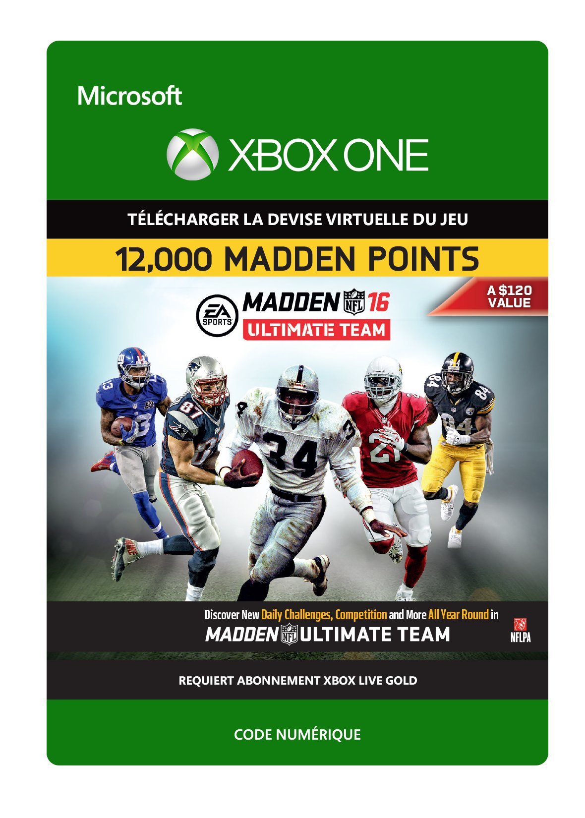 Madden NFL 16 12 000 Points résolvez le manque de crédits sur Xbox One code - 2