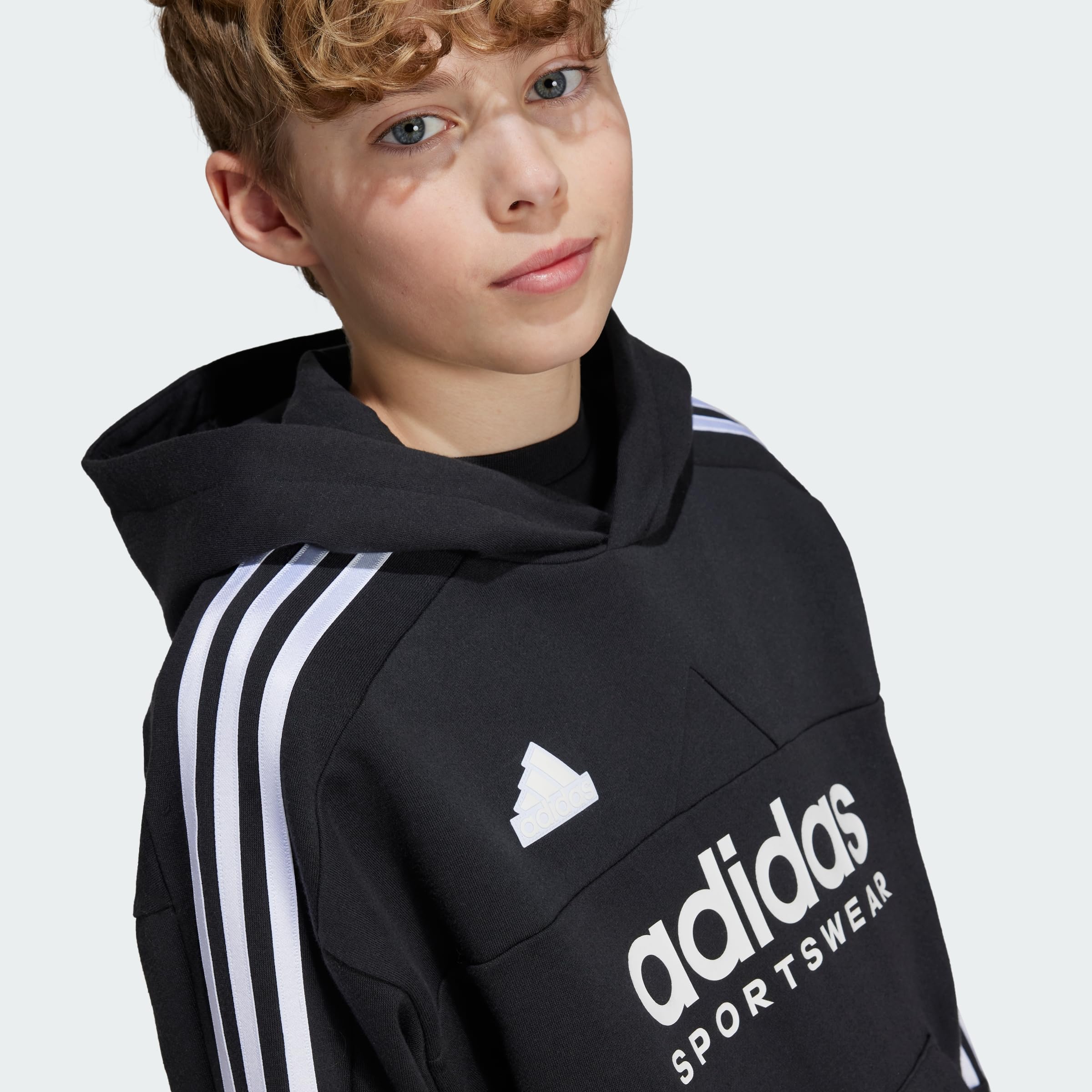 Adidas Hot Fleece Felpa con Cappuccio Unisex - Bambini e Ragazzi (Pacco da 1)