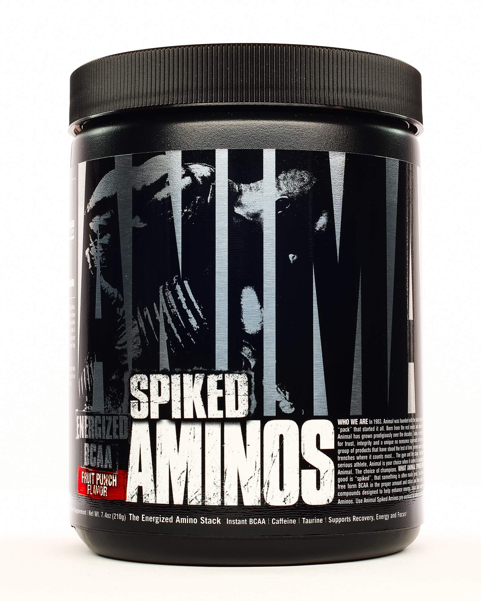 Animal Spiked Aminos - 5g Instant Bcaa - 160mg Spiked Energy Blend - Fruit Punch - 30 Servings, Fruit Punch, 30 Count (P33127)