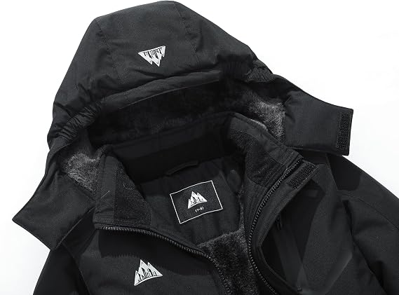 Kids Waterproof Ski Jacket Winter Coat Boys and Girls Fleece Snowboarding Jacket