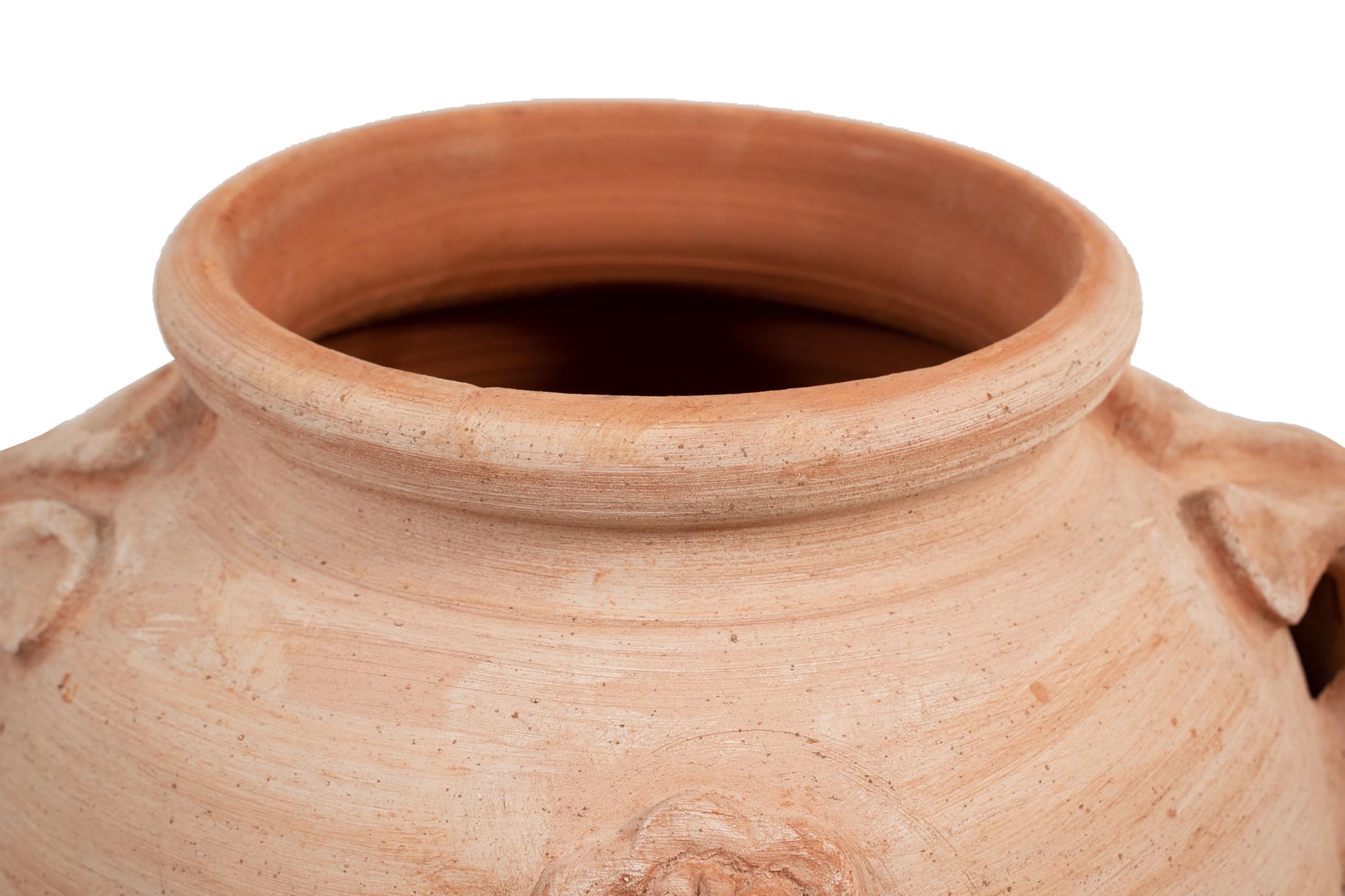 Biscottini Orcio in terracotta con manici 56x46x40 cm - Vasi per piante da esterno - Vaso in terracotta - Vaso alto da interno - Fioriere da esterno decorativa