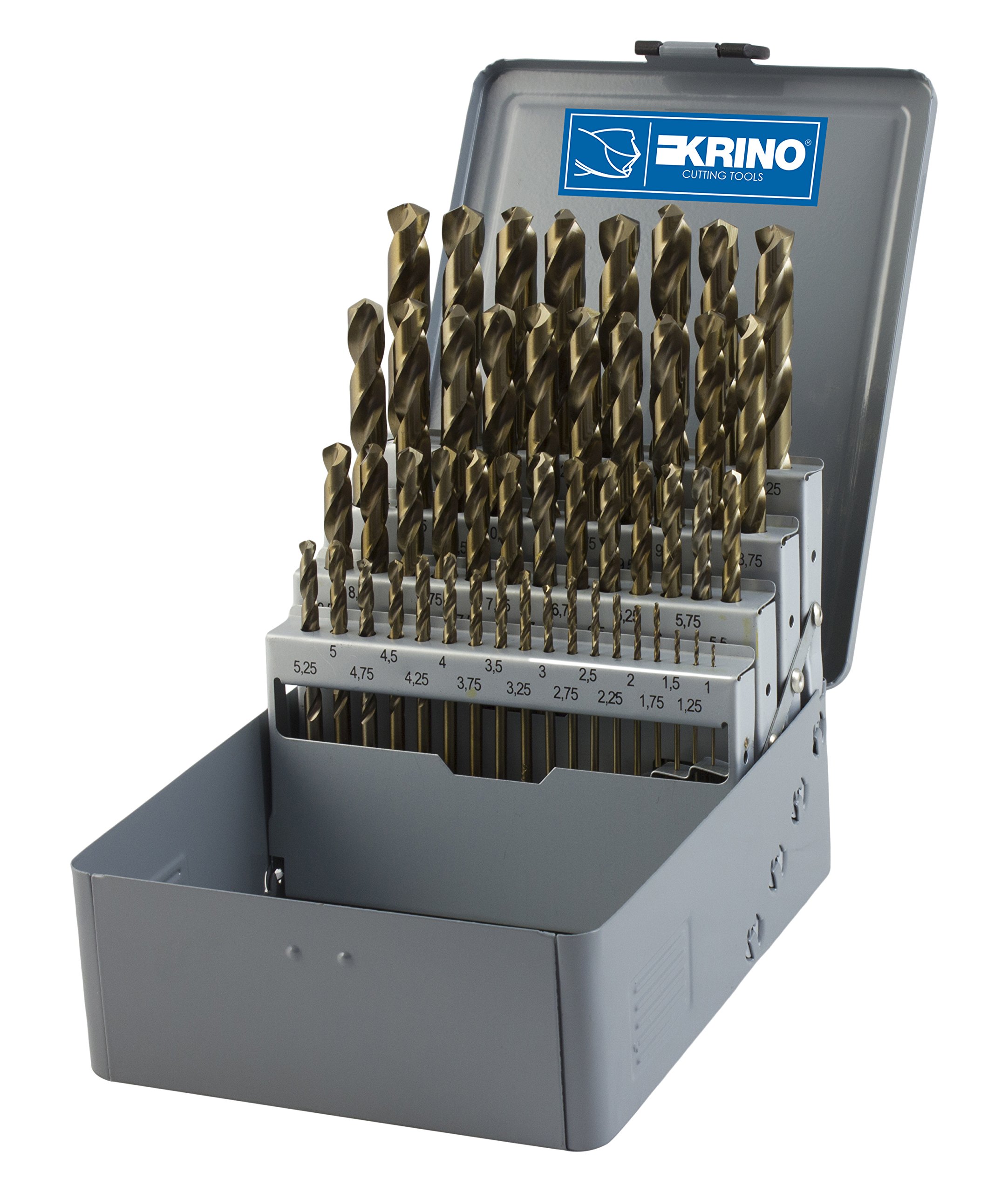 Krino 01155412 HSS-Co puntas rettificate Cobalto, juego de 49 piezas), acero