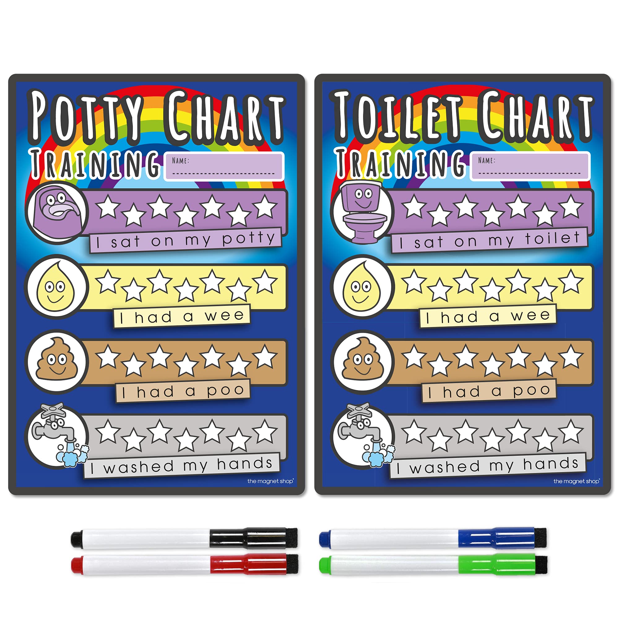 Buy TMS Potty Training Chart and Toilet Reward Chart for Children Dry