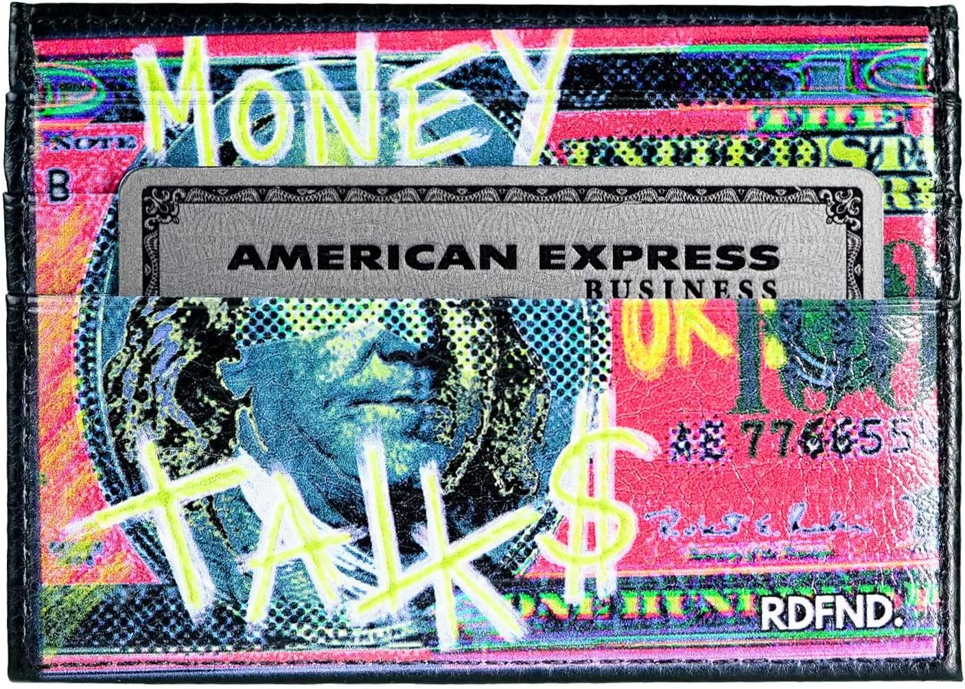 SIMPLYMDRN Louder Than Words - RDFND Minimalist Wallet - Credit Card Holder - Cool Wallet For Men - Faux Leather Thin Wallet - Ultra Slim