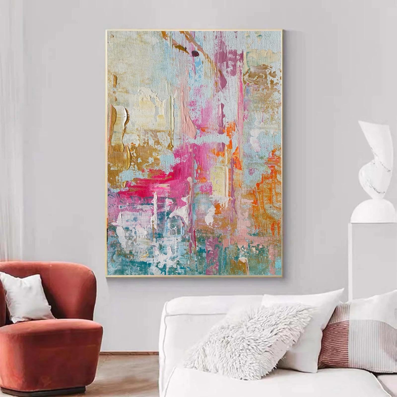 Leinwandbild Bunt Modern Kunstdruck 200x100 cm Küchebilder Abstrakt Panorama Bilder XXL Canvas Leinwand Bilder Groß Wandbilder Kunstdruck Wanddeko Bild auf Leinwand Ungerahmt