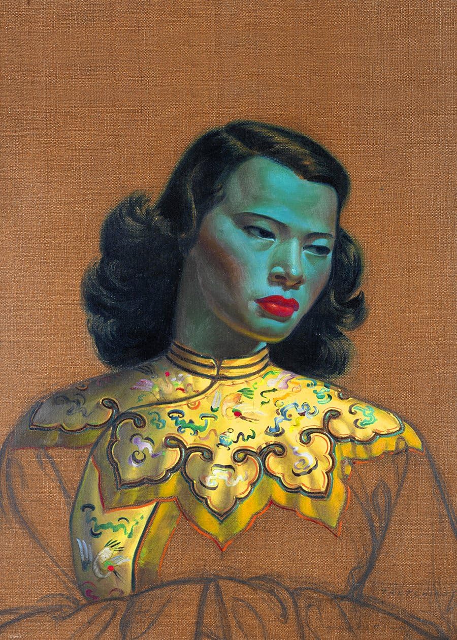 Onthewall Girls Multicolored Vladimir Tretchikoff Chiniese 50X70cm Art Print