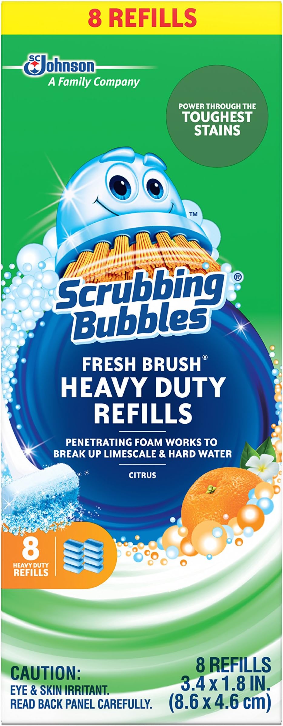 Scrubbing Bubbles Flushable Toilet Wand Refills, Fresh Brush Heavy Duty Toilet