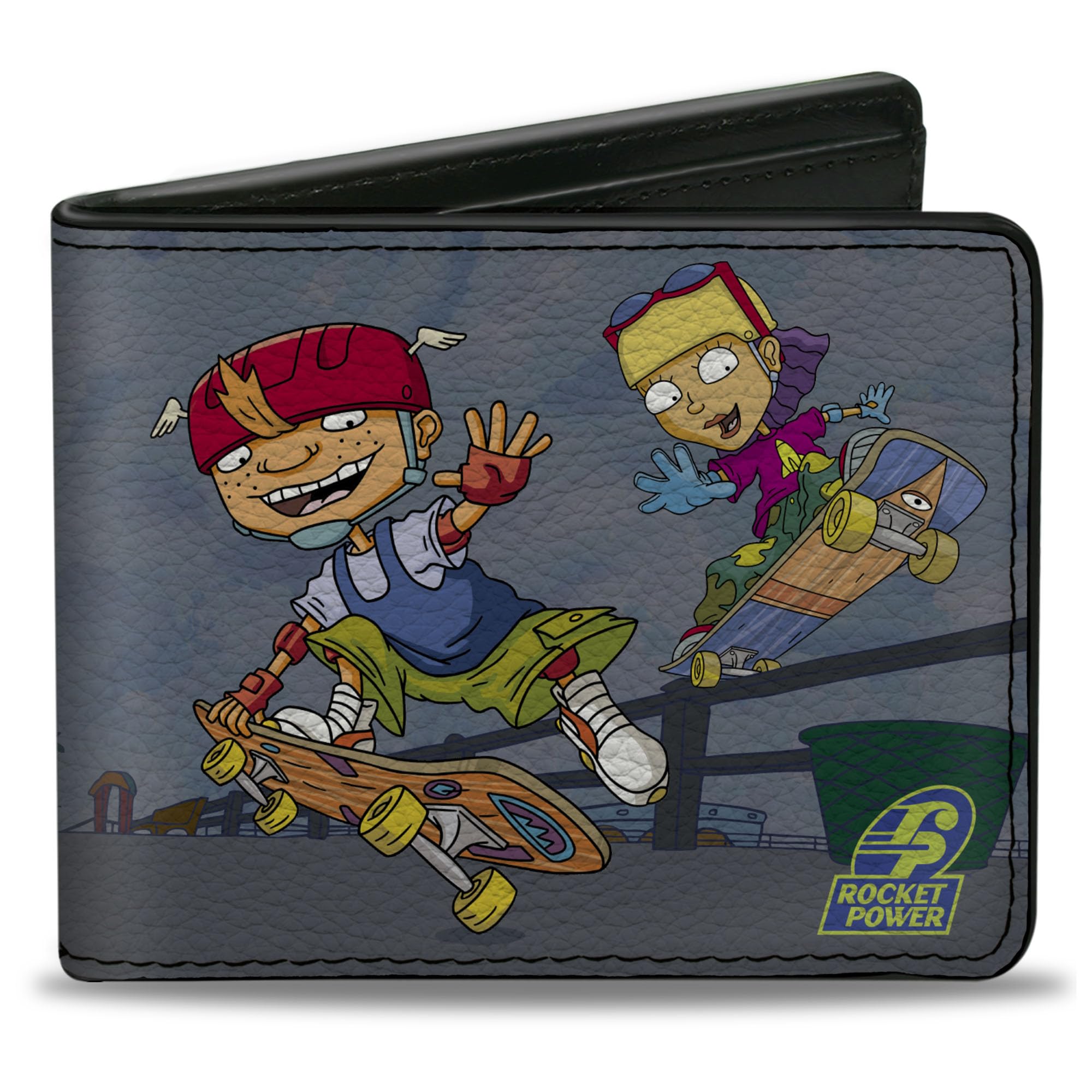 Buckle-Down Men's Standard Bifold Wallet Rocket Power, 4.0" x 3.5"
