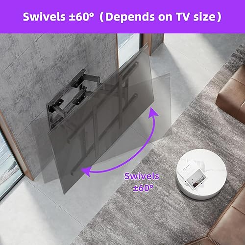 Miniatura 4 de XL-DY1067 - Soporte de pared XXL para televisores de 85, 86, 98, 100, 120 pulgadas, extensión de inclinación ajustable sin herramientas, premontado,
