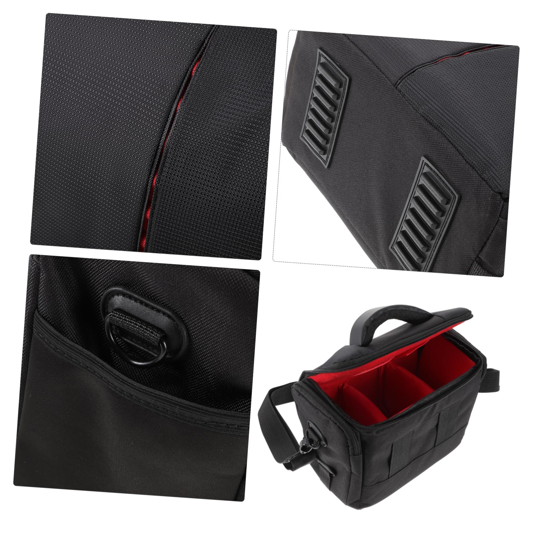 Abaodam Borsa per Fotocamera Reflex Nera in Nylon, Tracolla Regolabile