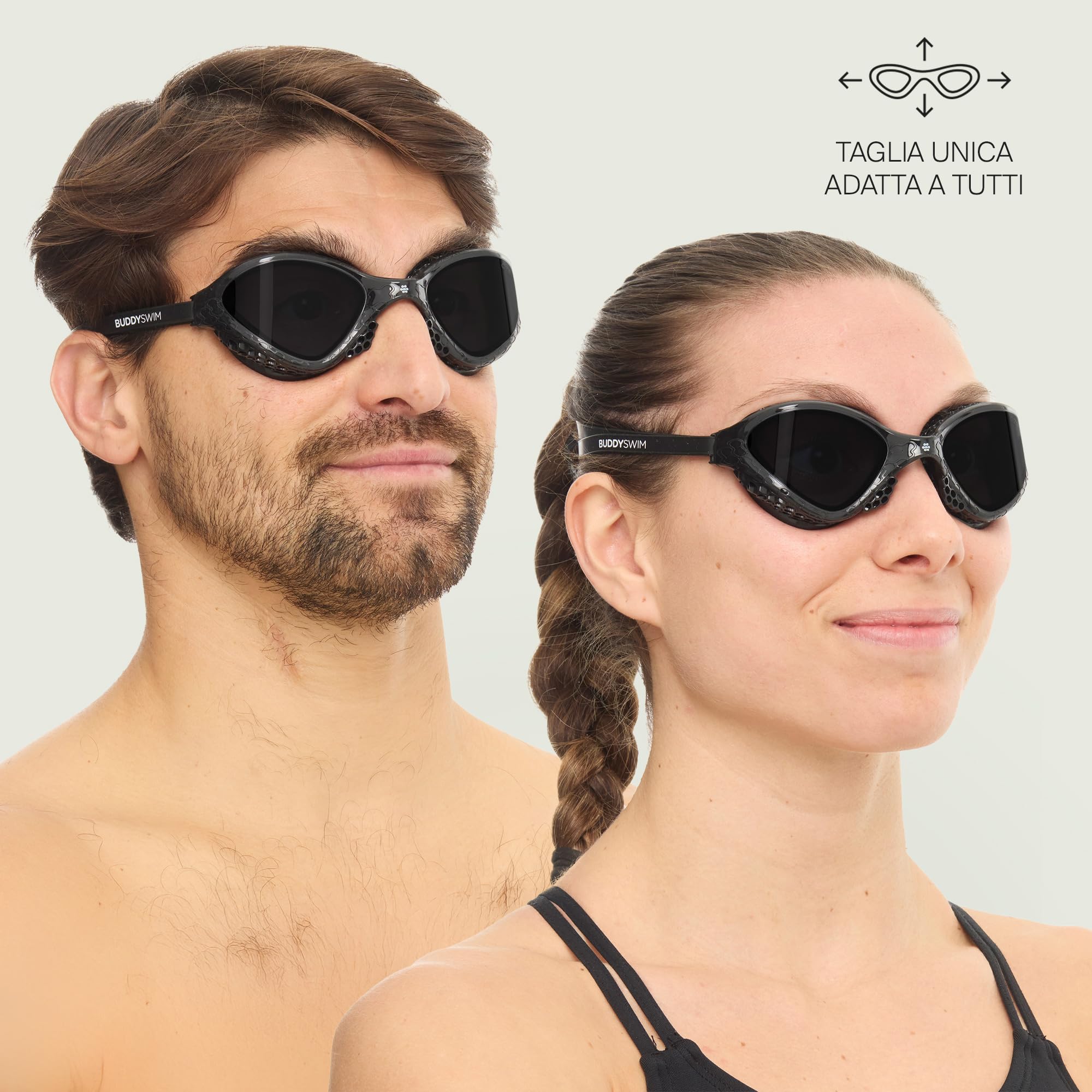 Occhiali da nuoto Ozean, antiappannamento con Visione Periferica. Protezione UV400. Vestibilità comoda per nuotare in piscina e nel mare. Occhialini nuoto uomo e donna per acque libere
