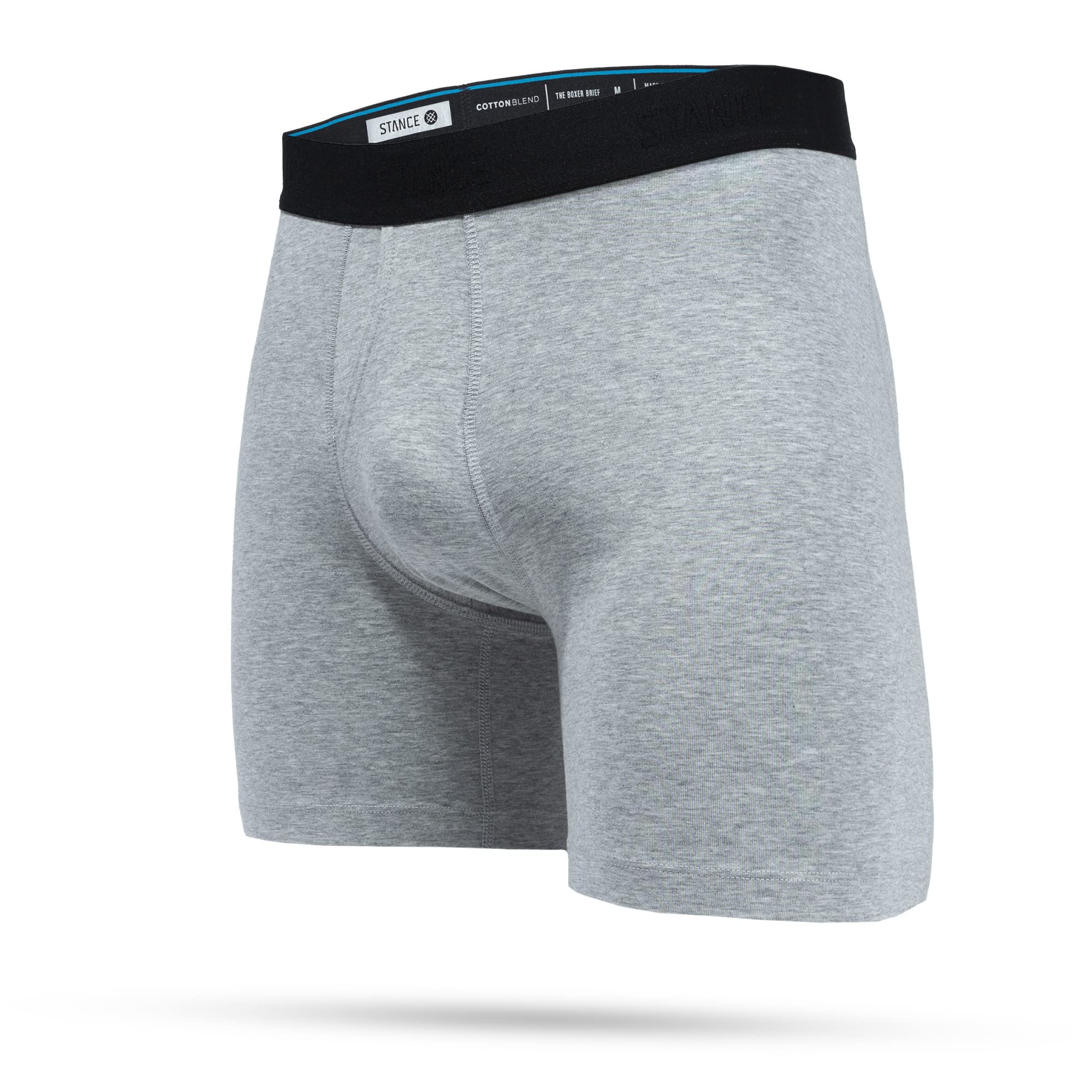Stance Standard 6 in Boxer Brief - Cottonblend - Mid Support (Heathergrey, Large)