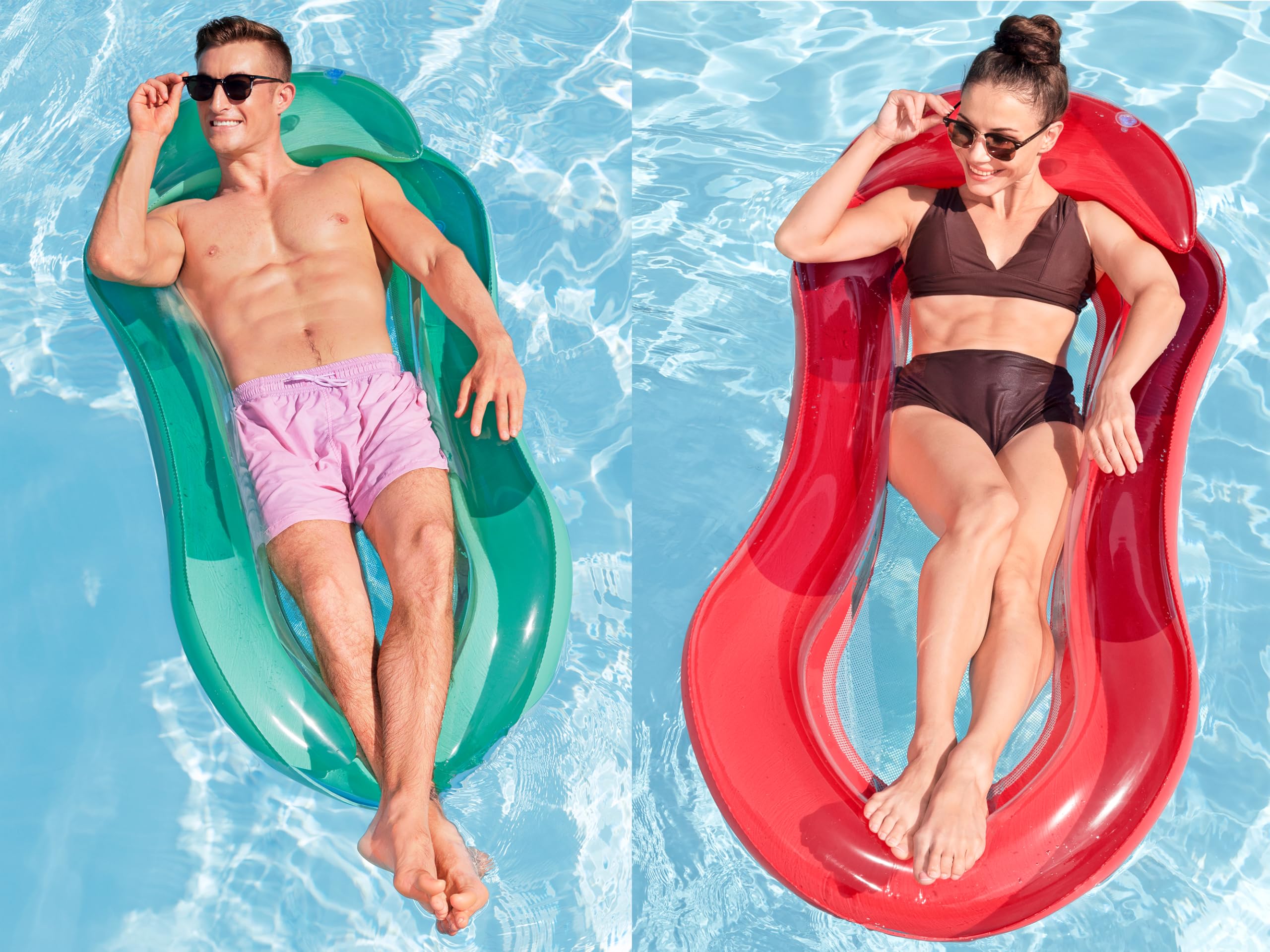BESTWAY - Materac Aqualounge - Nadmuchiwany - 43103NA - Losowy kolor - Maksymalna waga 90 kg - Winyl - 160 cm x 84 cm - Zestaw na świeżym powietrzu - Basen - Dla osób powyżej 14 lat