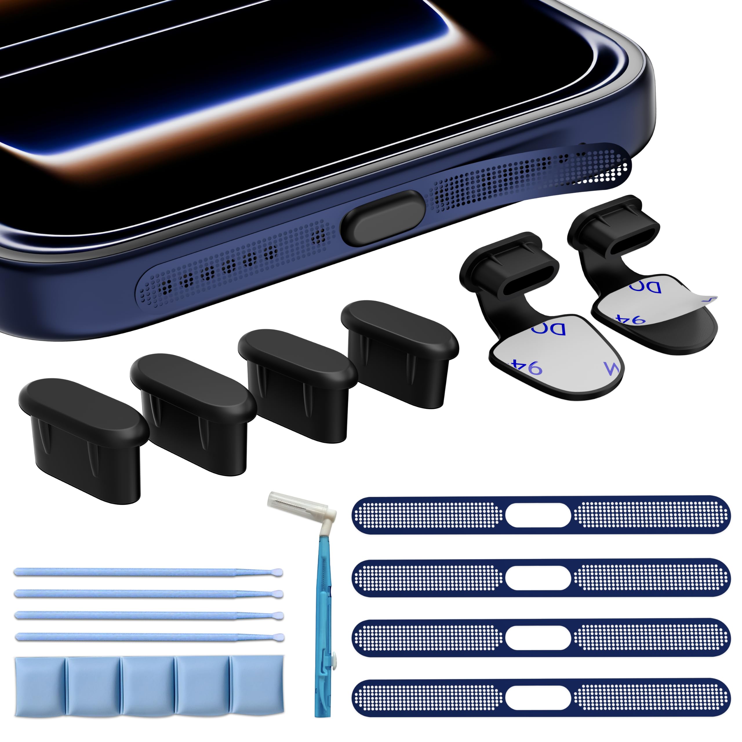 Set Di 4 Tappi Antipolvere Per USB-C E Altoparlante – Compatibili Con IPhone 17 Pro Max, Con Rete Metallo E Bastoncini - 2