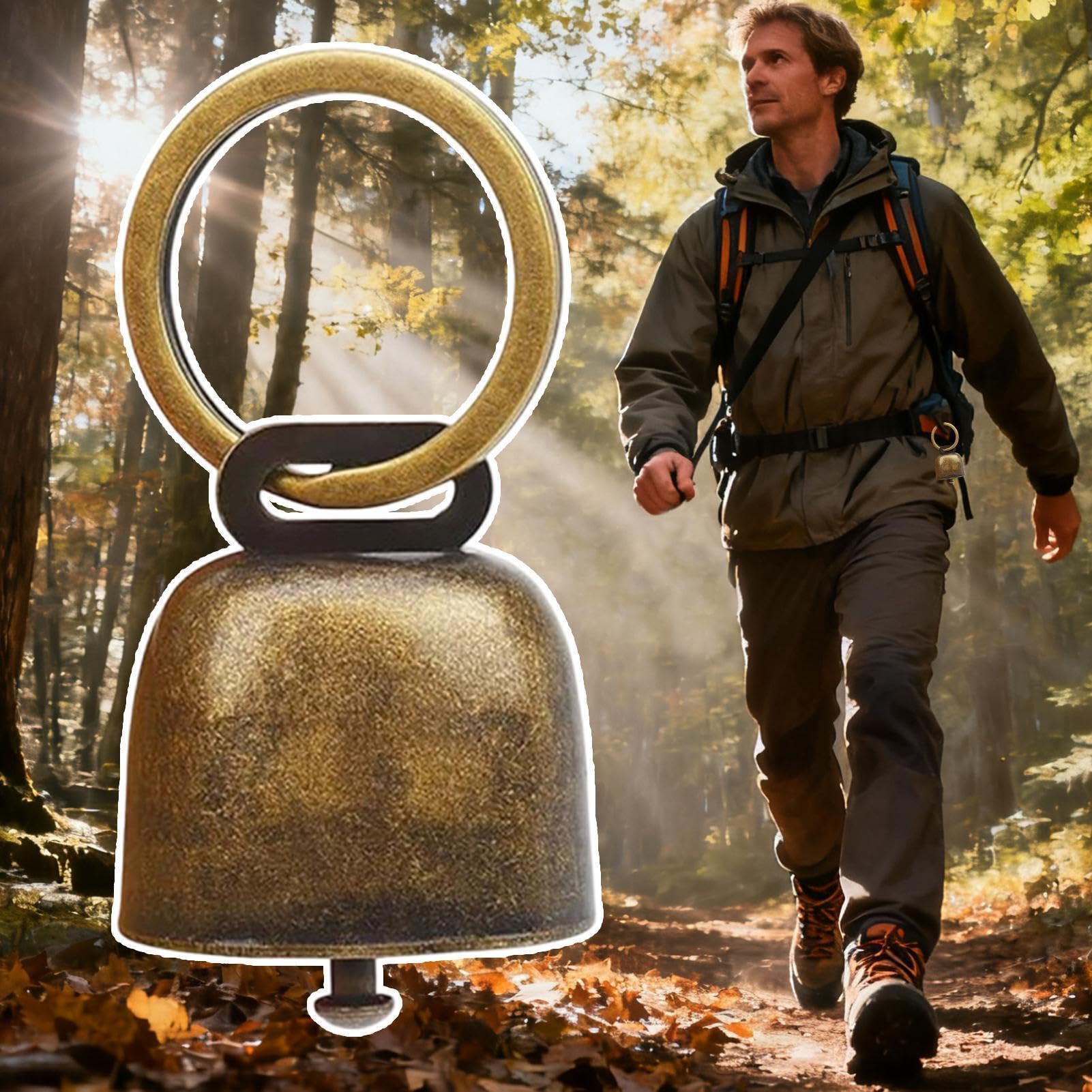 Cloche Anti-ours Bear Bell – Porte-clés En Fer – Son Puissant – Pour Randonnée, Camping, Trekking