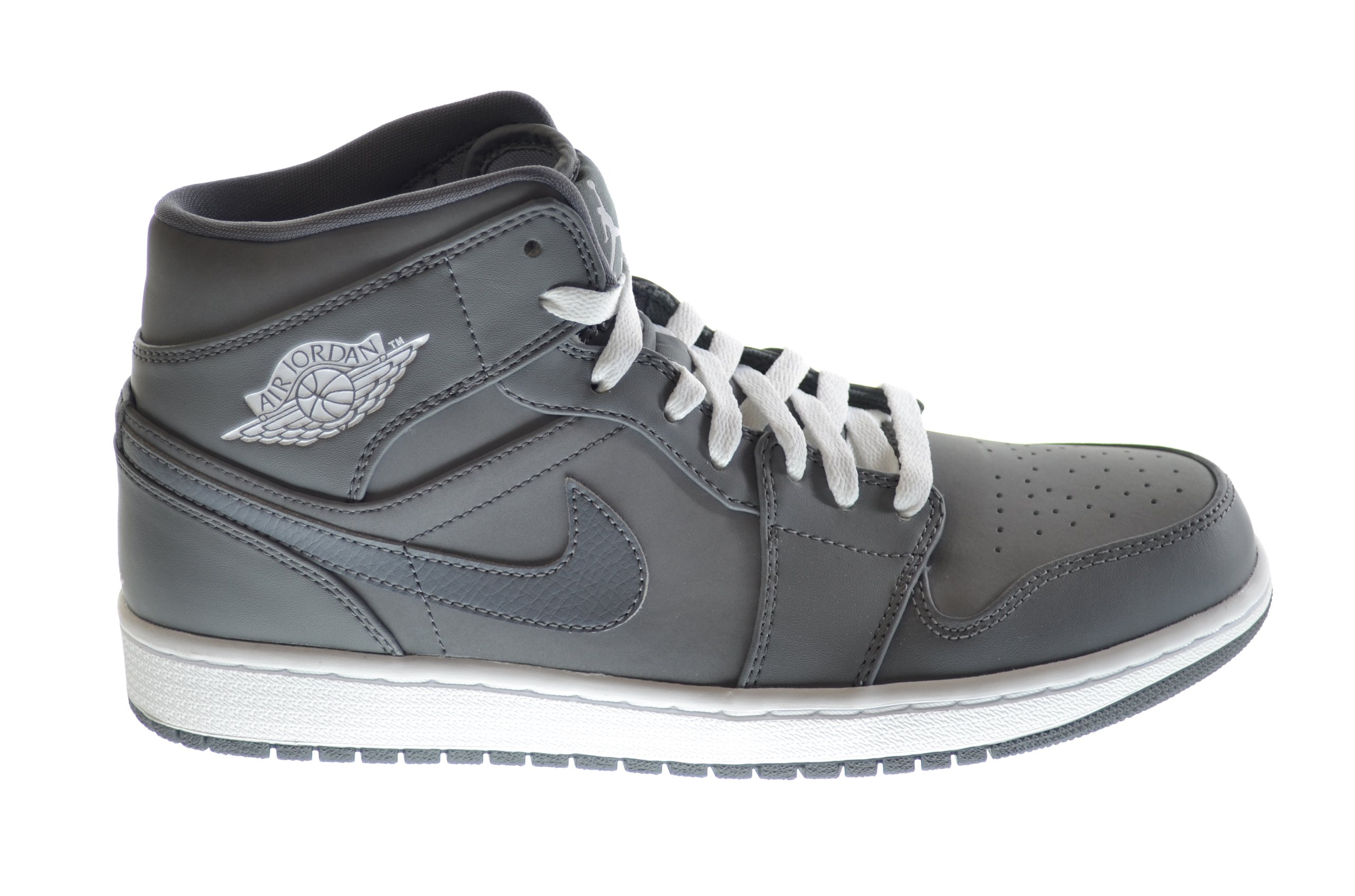 Jordan Air 1 Mid Men's Basketball Shoes Cool Grey/White-Grey 554724-014