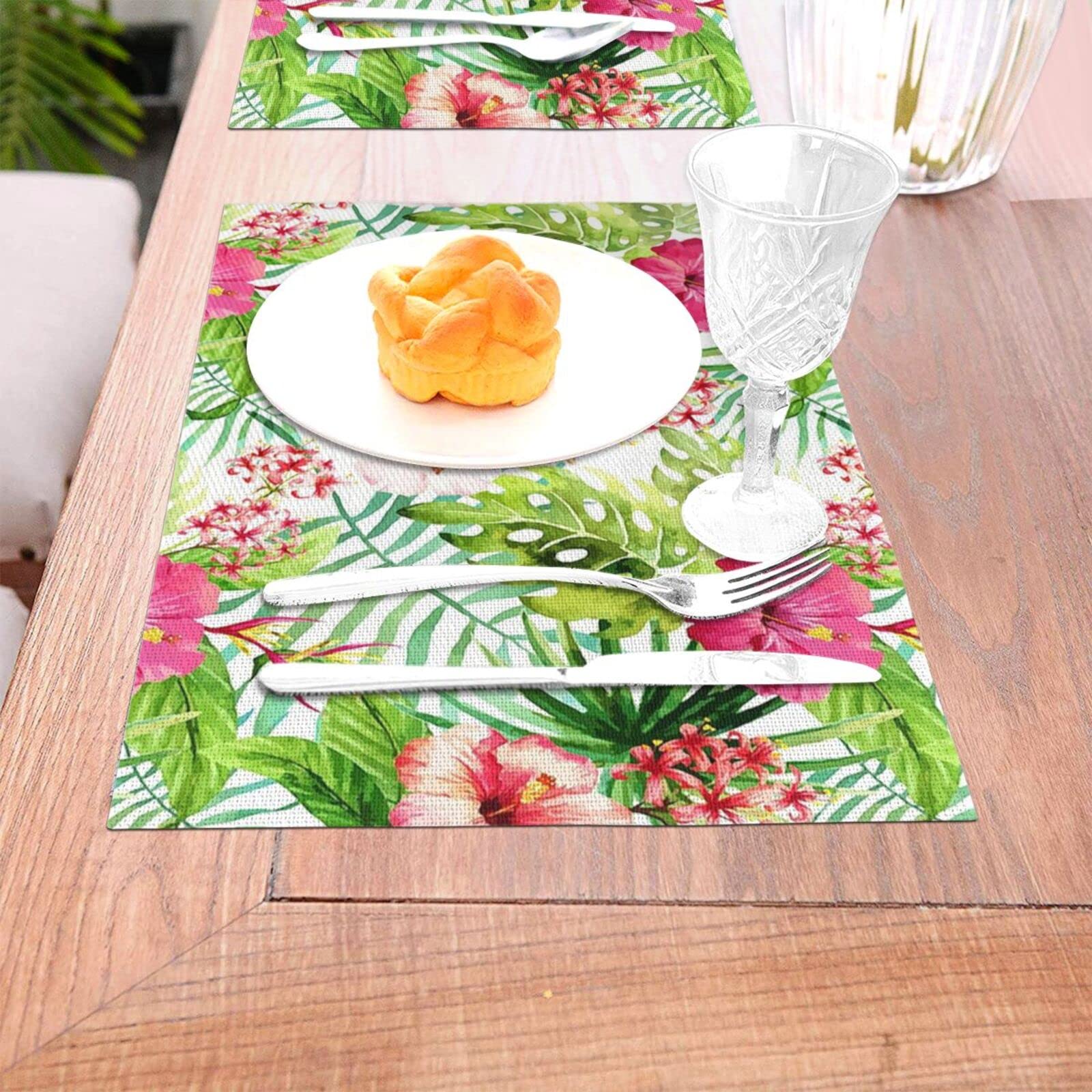 12 x 18 inch Trompe bloem schilderij Print Placemats Hittebestendige Placemat voor Eettafel Keuken Tafelmatten