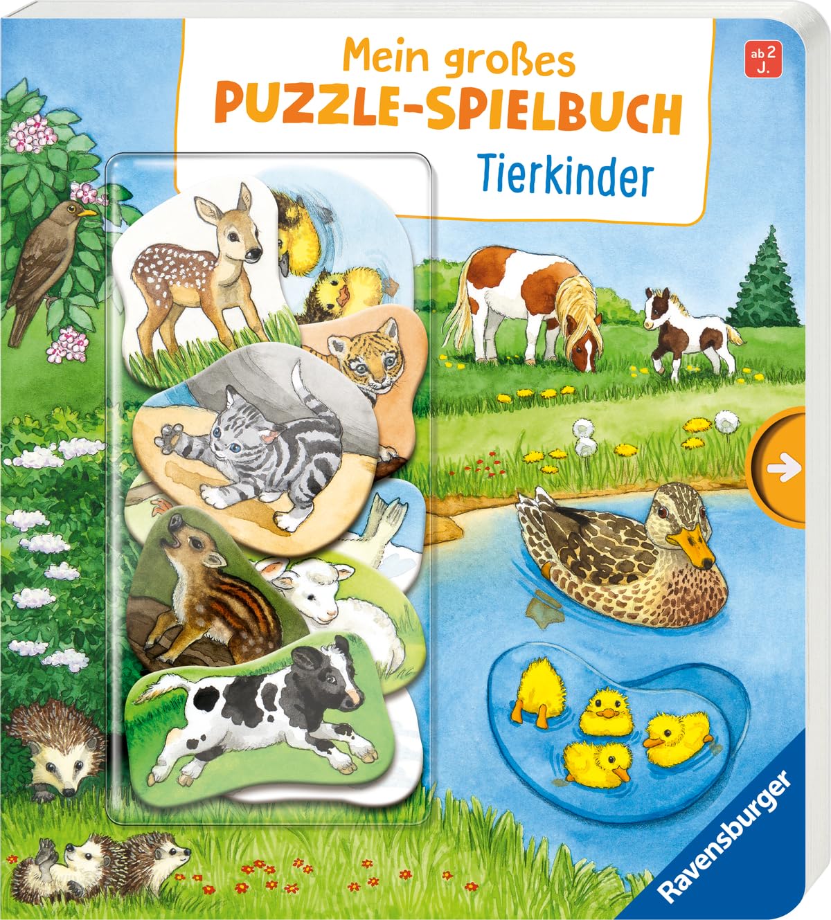 Mein großes Puzzle-Spielbuch: Tierkinder