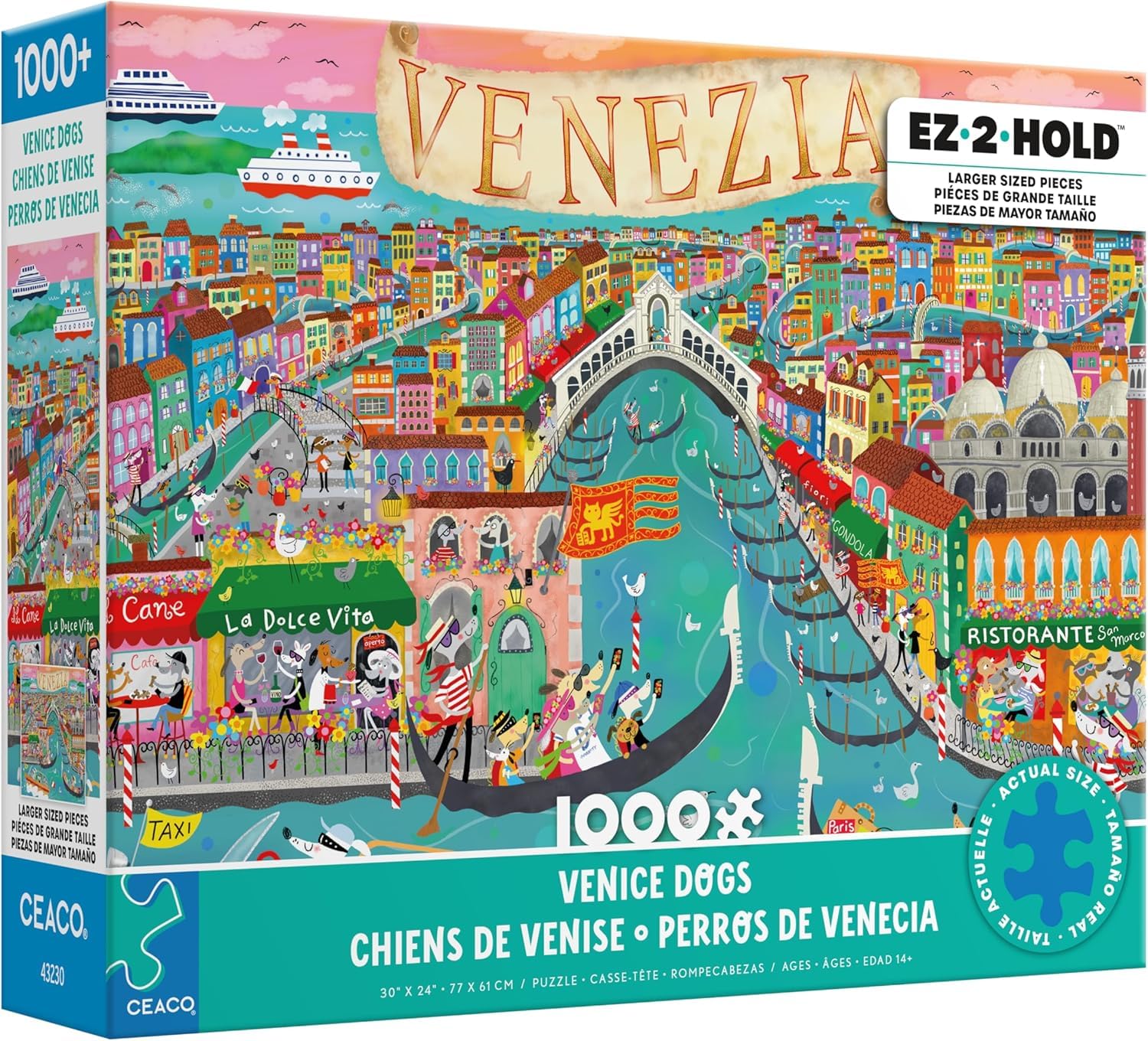 いっこページ Amazon.com: Ceaco - Venice Dogs - 1000 Larger Sized Piece Jigsaw