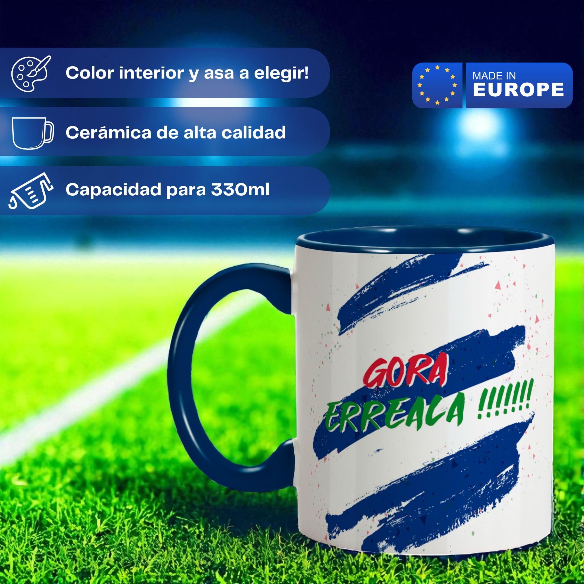 LolaPix Tazza Manchester Personalizzata Con Nome – Tazza In Ceramica 330 Ml Per Colazione, Regalo Originale Per Appassionati Di Calcio - 2