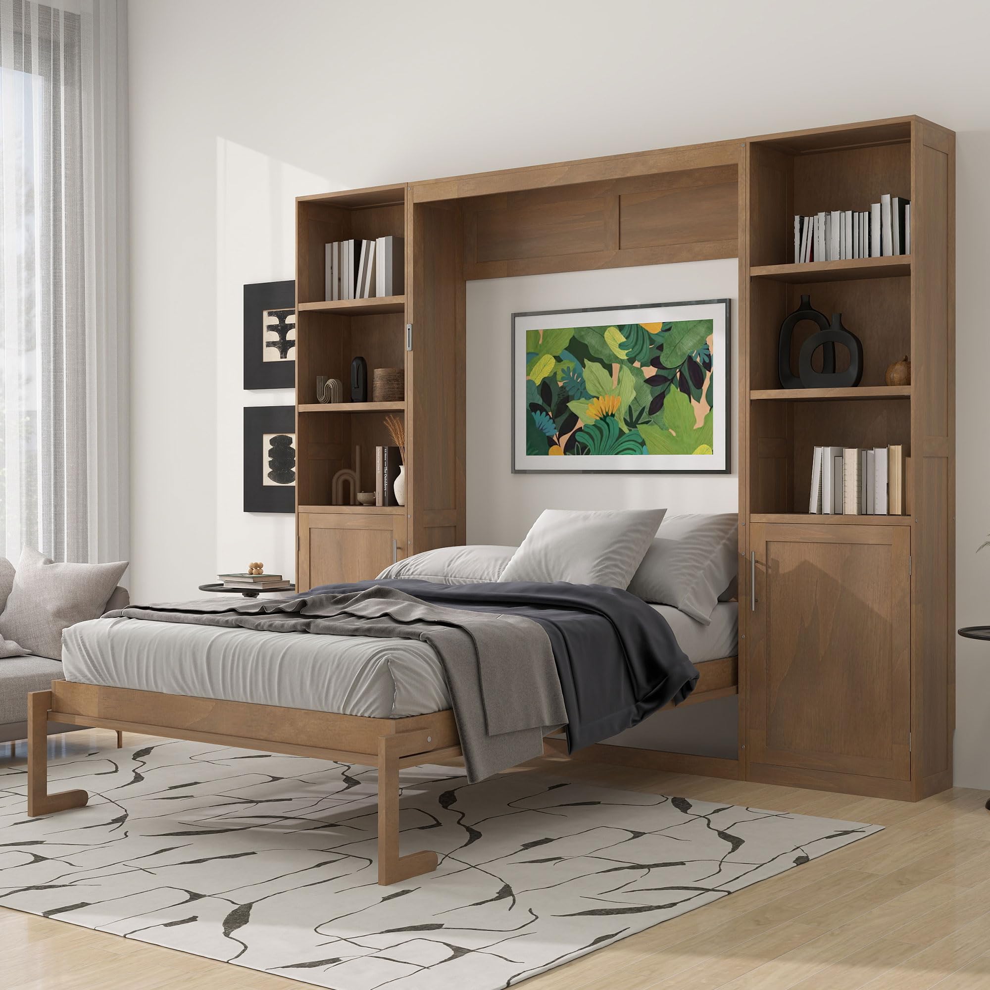 Amazon.com: Merax Queen Size Murphy Bed with Storage, Foldable