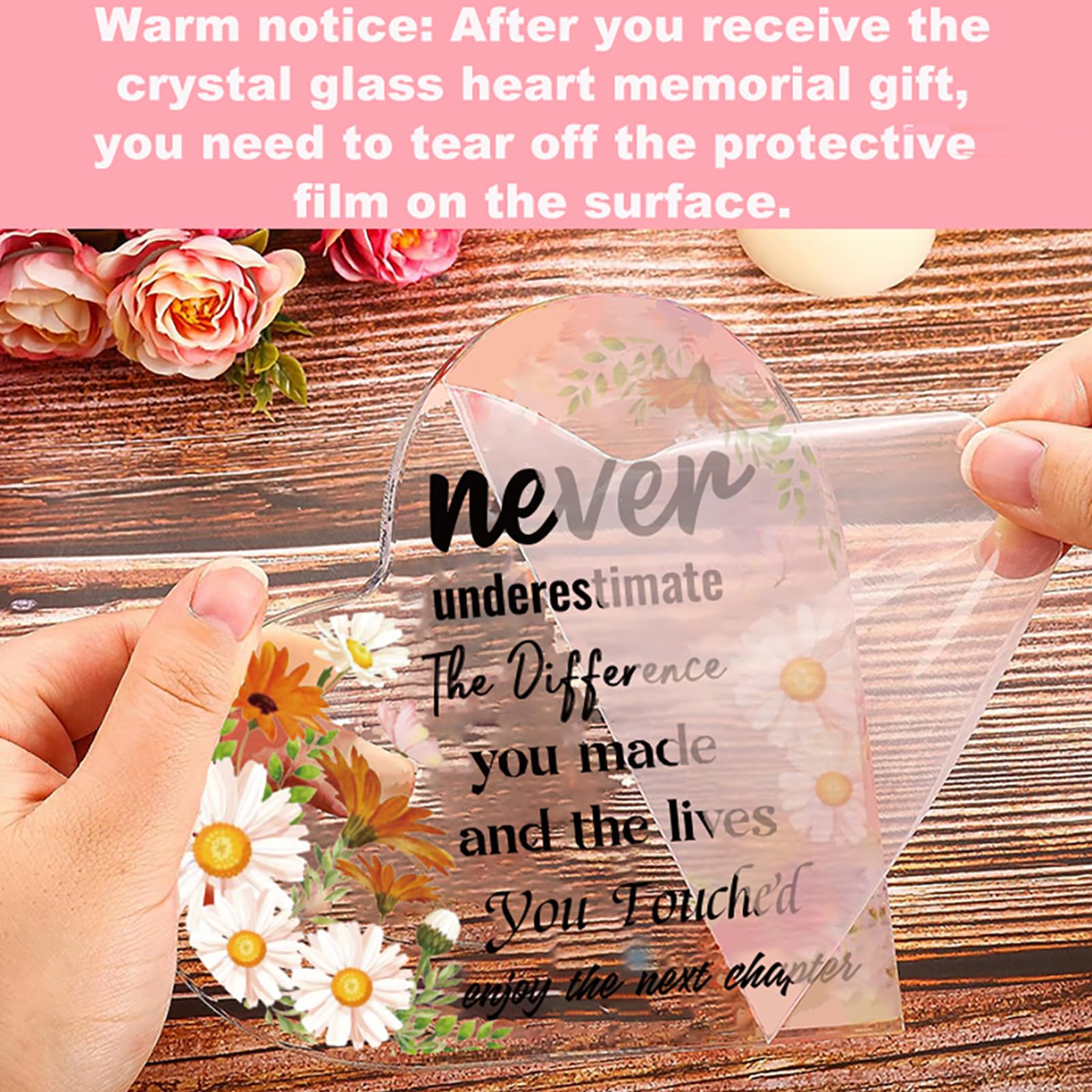 Acrylschild Ruhestand Geschenk - Herzförmige Tischdekoration Für Kollegen & Lehrer