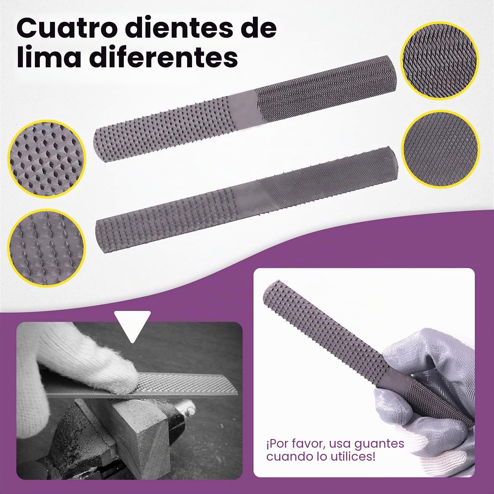 Swpeet Juego de 24 limas de metal con lima de madera 4 en 1 y kit de cepillo de alambre con funda de transporte, limas de aguja, limas planas, lima triangular redonda media redonda para dar forma a