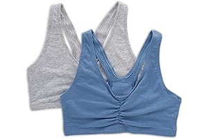 Women's 2-Pack Wireless Comfort Cotton Sleep Bras with Removable Pads