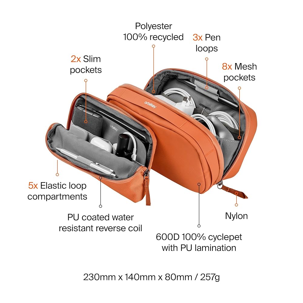 orbitkey The Tech Pouch 黒 2-in-1 Tech Pouch: Versatile yet simple organisation – Orbitkey