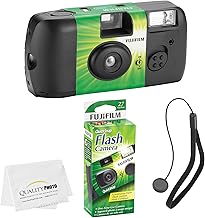 Fujifilm QuickSnap Flash 400 - Cámara desechable, 35mm, paño de microfibra