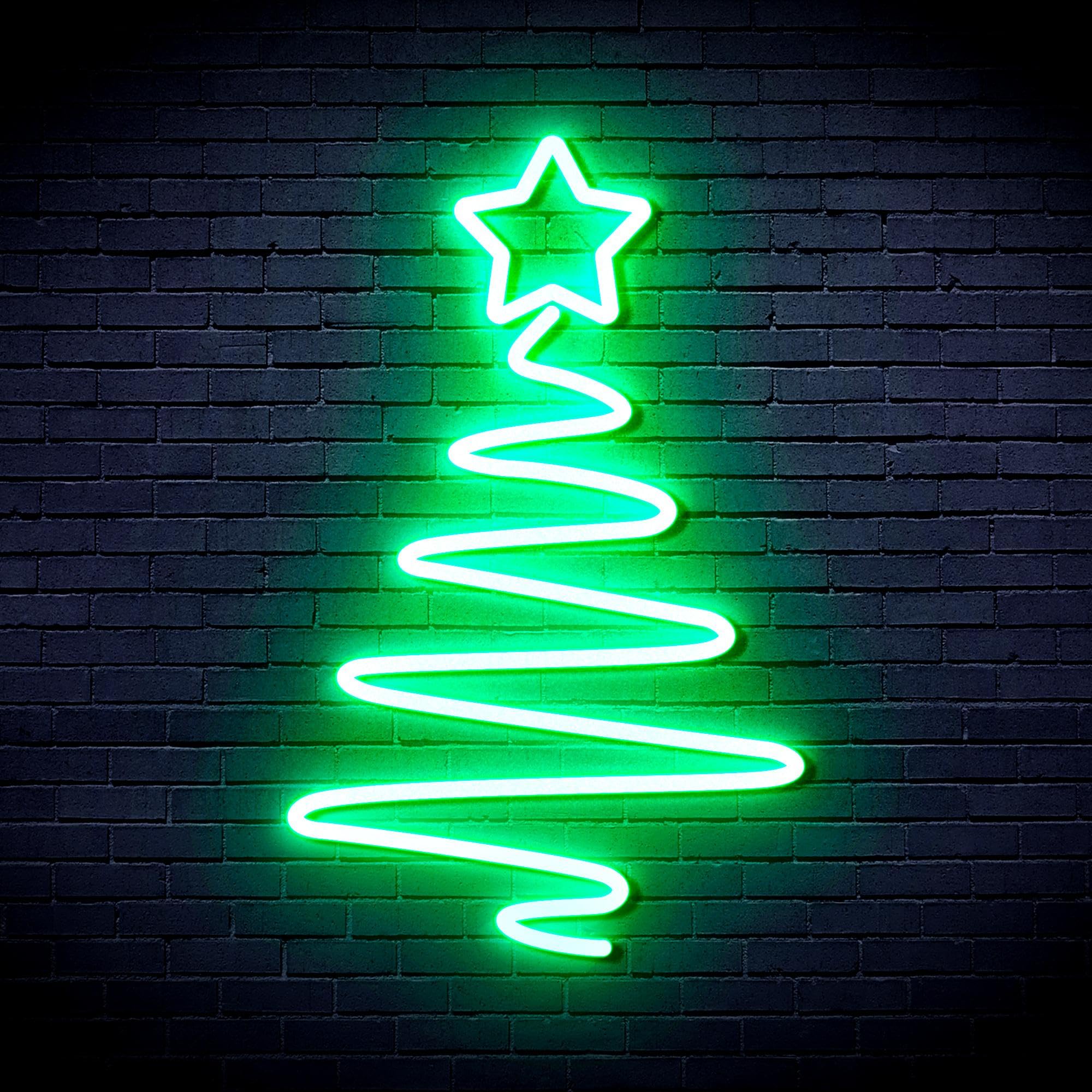 ADVPRO Modern Christmas Tree Flex Silicone LED Neon Sign - Green - st16s64-fnu0152-g