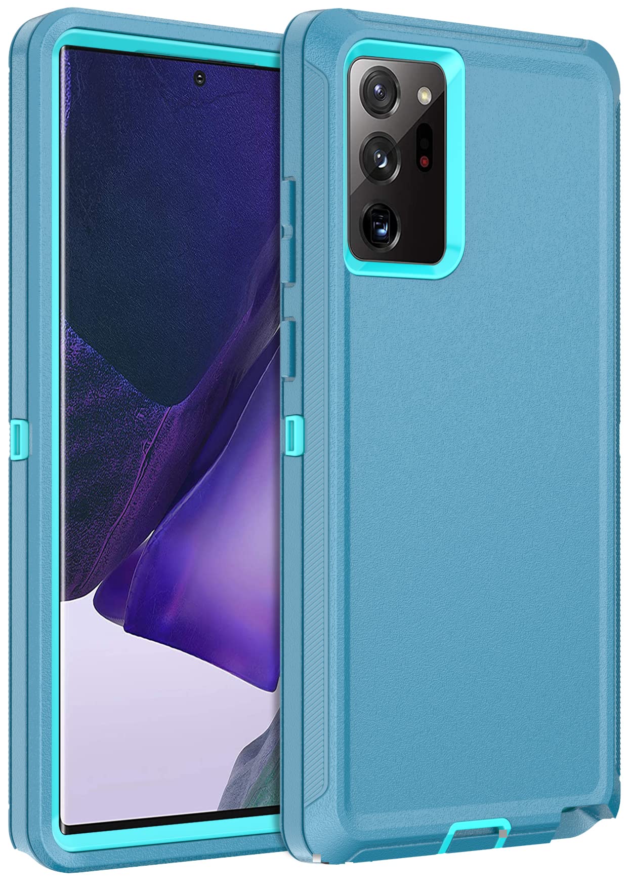 Guirblefor Samsung Galaxy Note 20 Ultra Case,Shockproof Dropproof Galaxy Note 20 Ultra Case,Heavy Duty Protective for Samsung Note 20 Ultra Case,Note 20 Ultra Case 6.9 Inch(Turquoise)