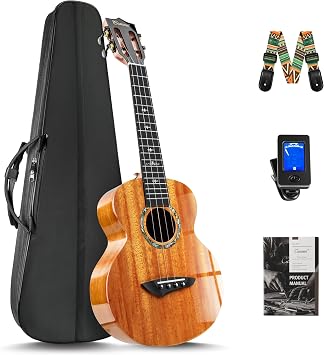 Caramel CAG47 Glossy Red African Mahogany 23" Concert Ukulele for Beginner