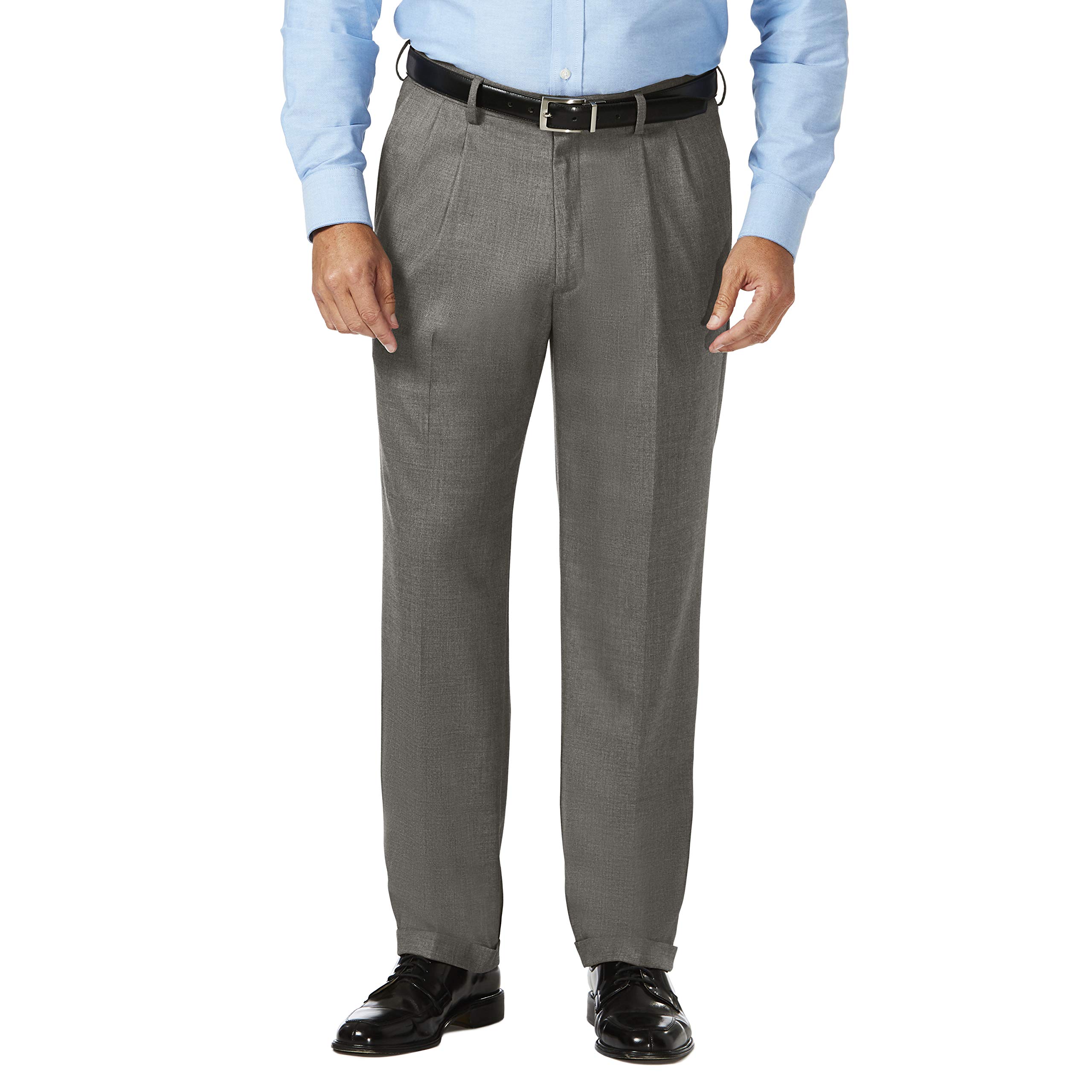 Haggar Mens JMH Classic Fit Pleat Front Dress Pant Big Tall Sizes