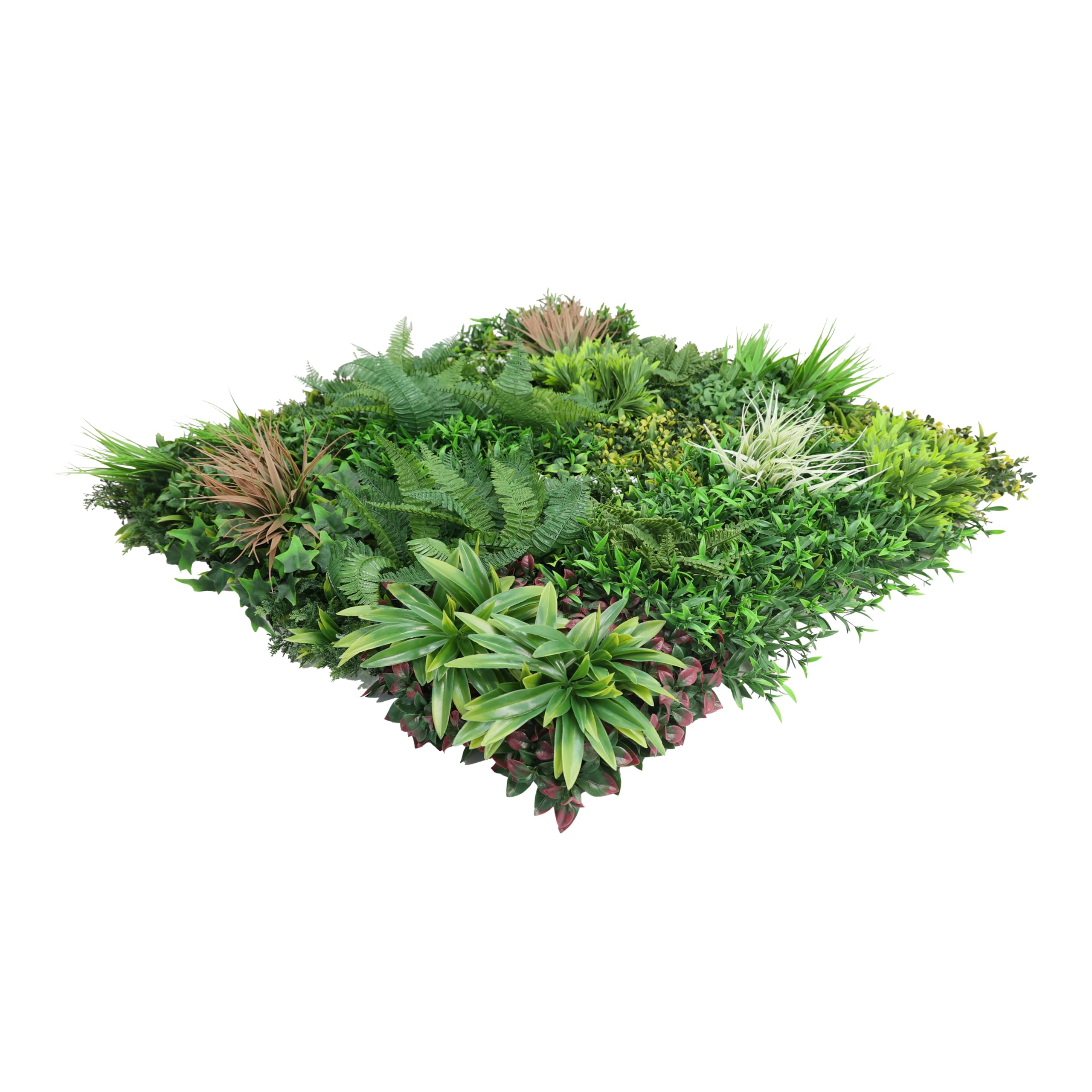 Mugar- Jardines Verticales Artificiales para Decoración Interior y Exterior- 100x100 Centímetros- Flor Artificial de Pared, Decoración Moderna Hogar, Oficina. Seto Pared (Tropical)