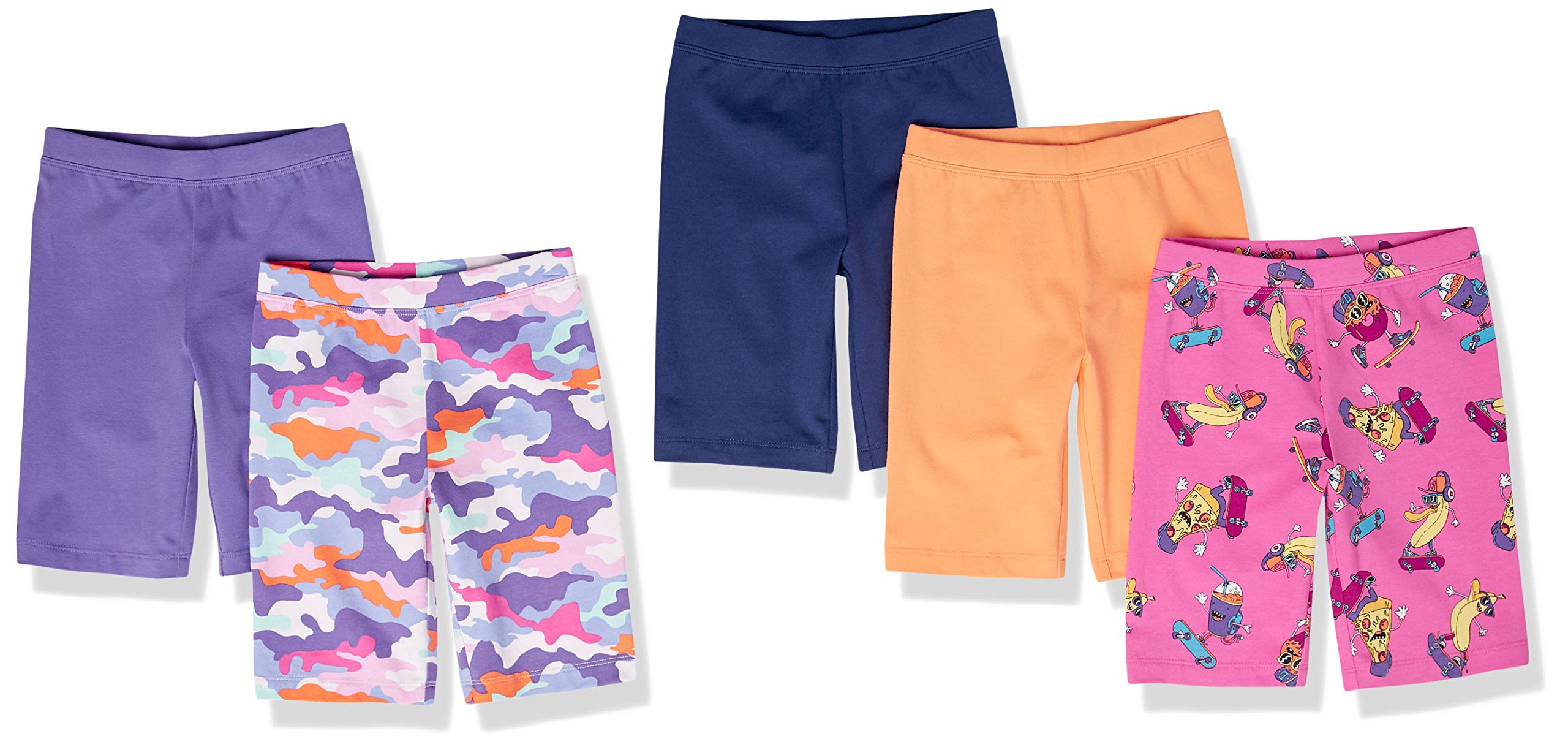 Girls and Toddlers' Midi Bike Shorts (Previously Spotted Zebra), Multipacks