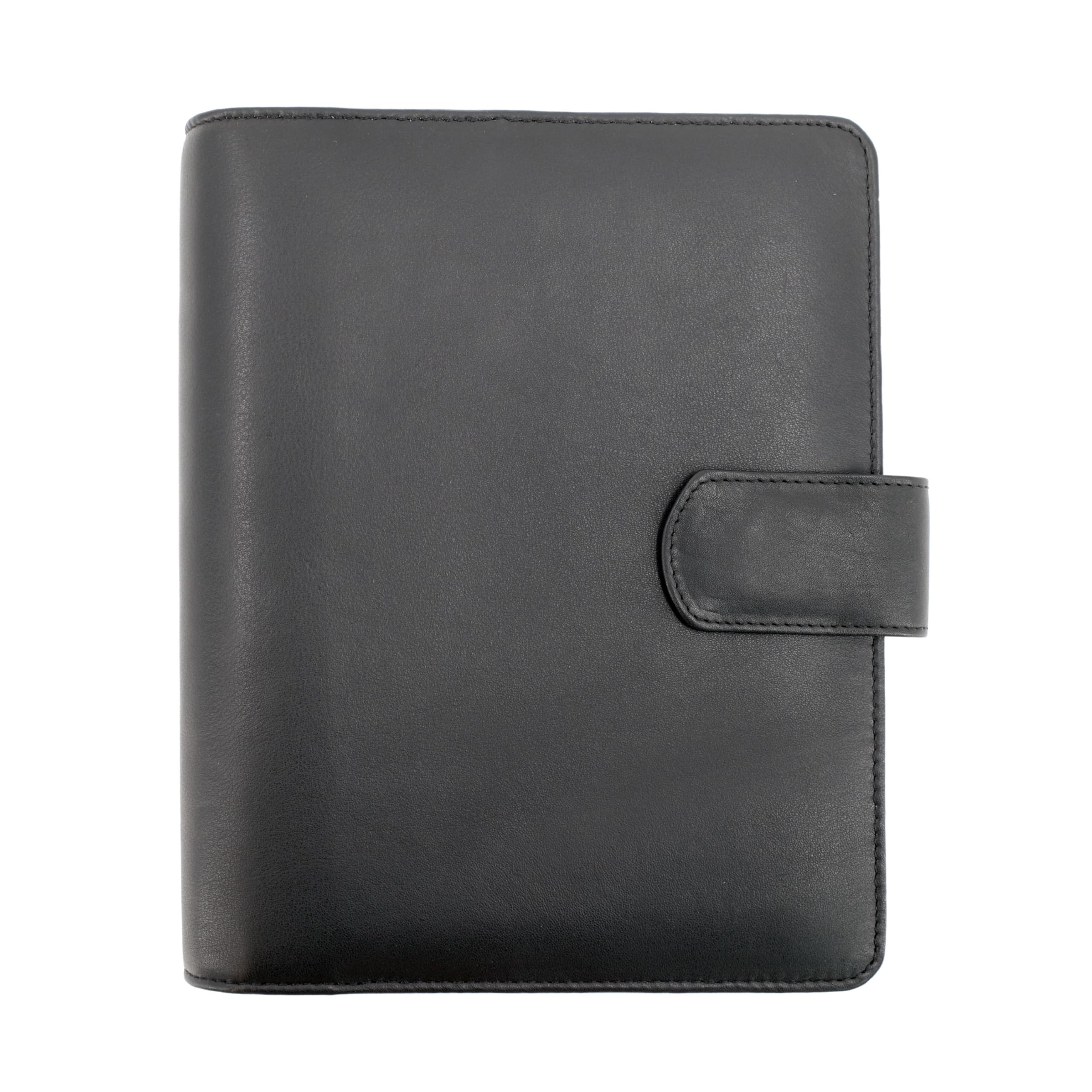 bind Planner A5 con calendario, 1 settimana = 2 pagine, agenda, pianificatore di sistema, nappa nera, T 5