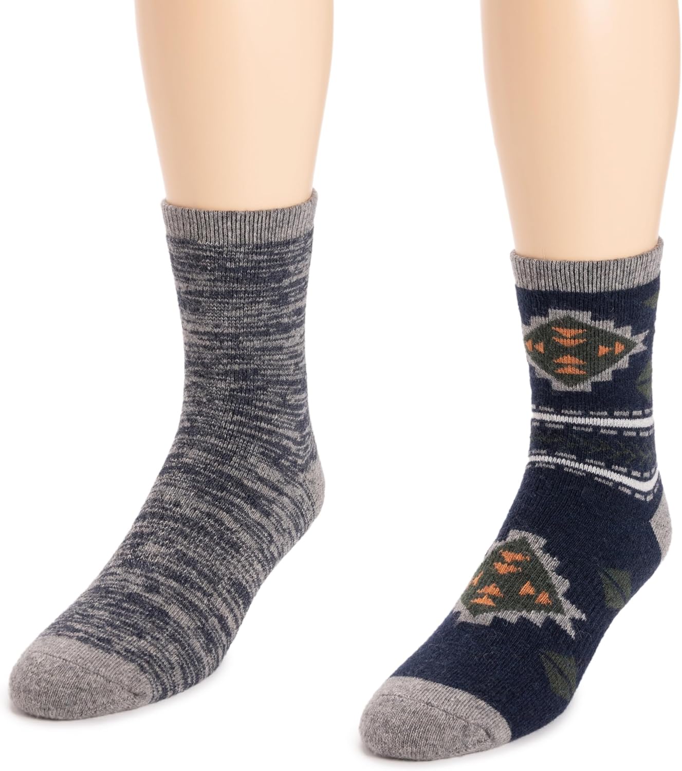 MUK LUKS Mens Wool 6 Inch Socks (2 Pair Pack) - Image 2