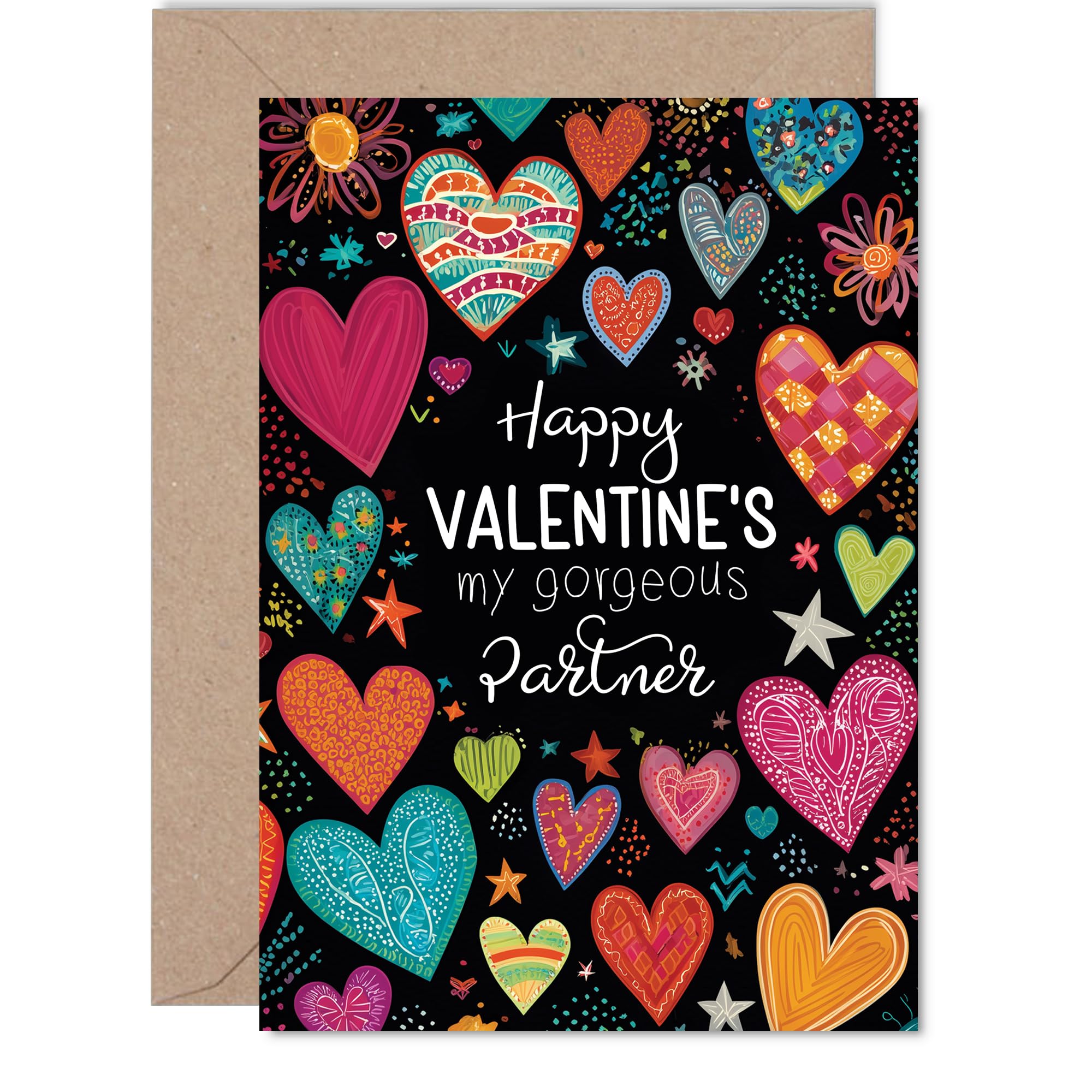 Partner Valentine's Day Card - I love you always and forever - Happy Valentines Card for Partner from Boyfriend Girlfriend, 5x7 Inch Valentine Greeting Cards