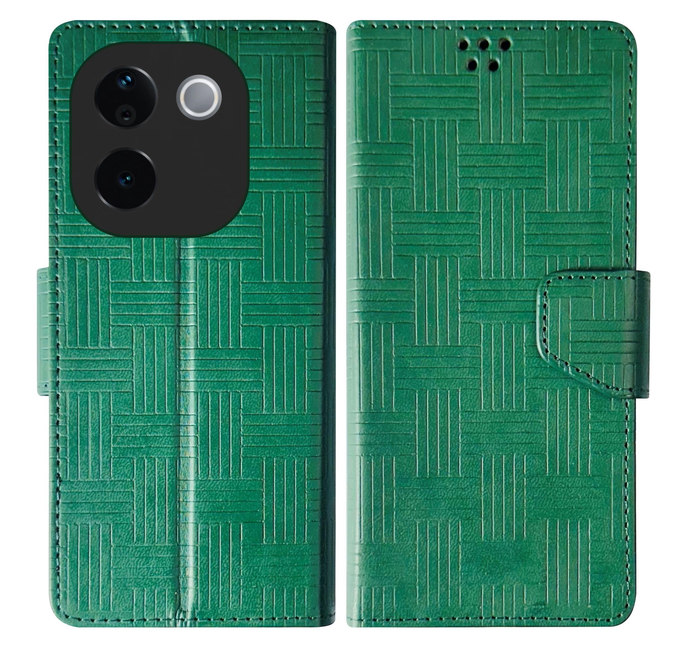 SBMS Flip Cover for Vivo T3 Pro 5G / iQ00 Z9s Pro 5G Back Cover Case with Magnatic Closure | Inbuilt Stand | Card & Money Pocket (Mat Green) (B0DGQJ9BST) Amazon Price History, Amazon Price Tracker