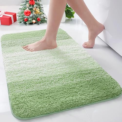 Arotive - Tapetes de baño de microfibra, peludos, suaves, absorbentes, antideslizantes, afelpados, se pueden lavar a máquina y secar en secadora,