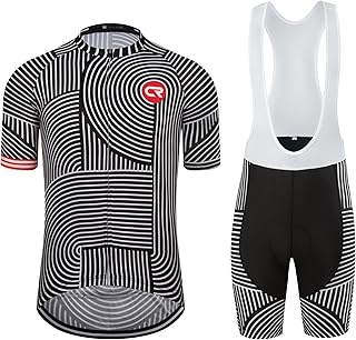 Coconut Ropamo CR - Conjunto de camiseta de ciclismo para hombre, con cremallera y bolsillo con pantalones cortos con acolchado 4D