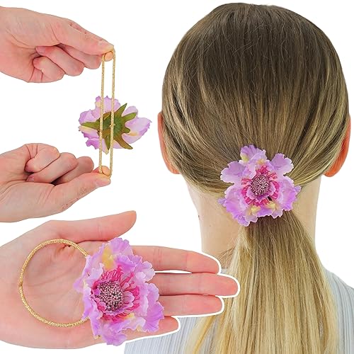 ToBeInStyle Paquete múltiple y guirnalda de coronas de flores individuales para bodas y festivales de música al aire libre de los años 60