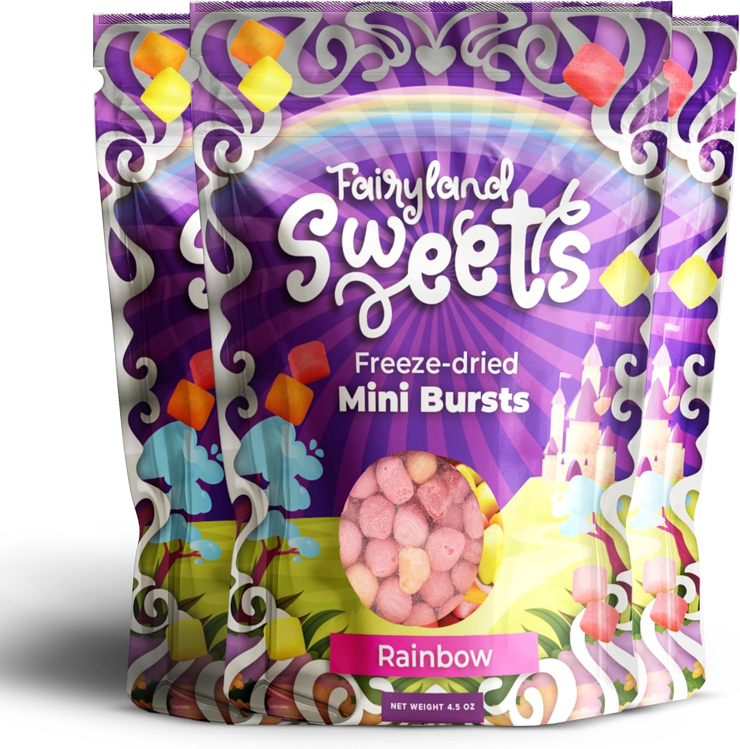 Freeze Dried Candy Mini Bursts Rainbow – Fun, Crunchy