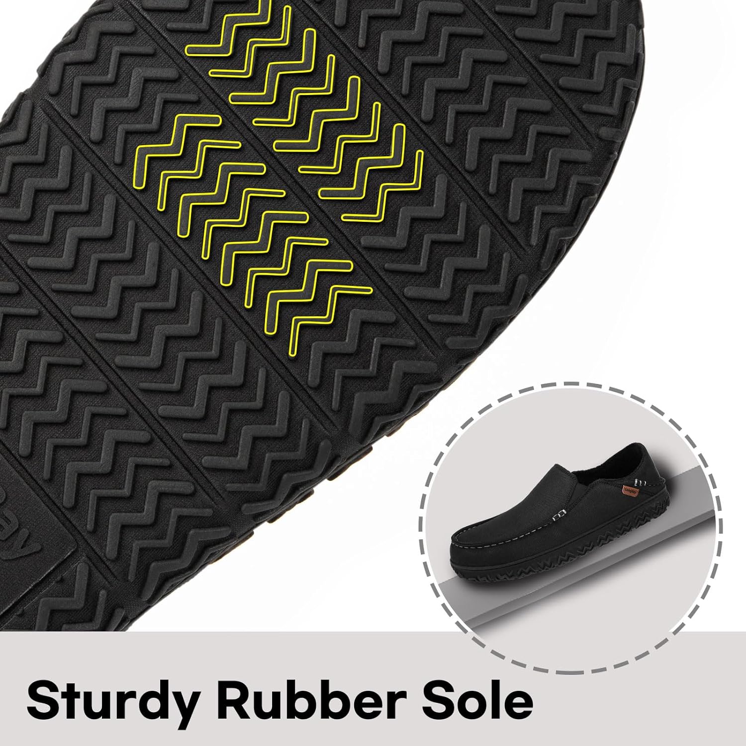 LongBay Men's Moccasin Slippers Comfy Warm Memory Foam House Shoes Winter for Indoor Outdoor - Image 6