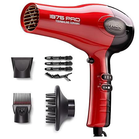 KISS 1875 Watt Pro Tourmaline Ceramic Hair Dryer KISS 1875 Watt Pro Tourmaline Ceramic Hair Dryer
