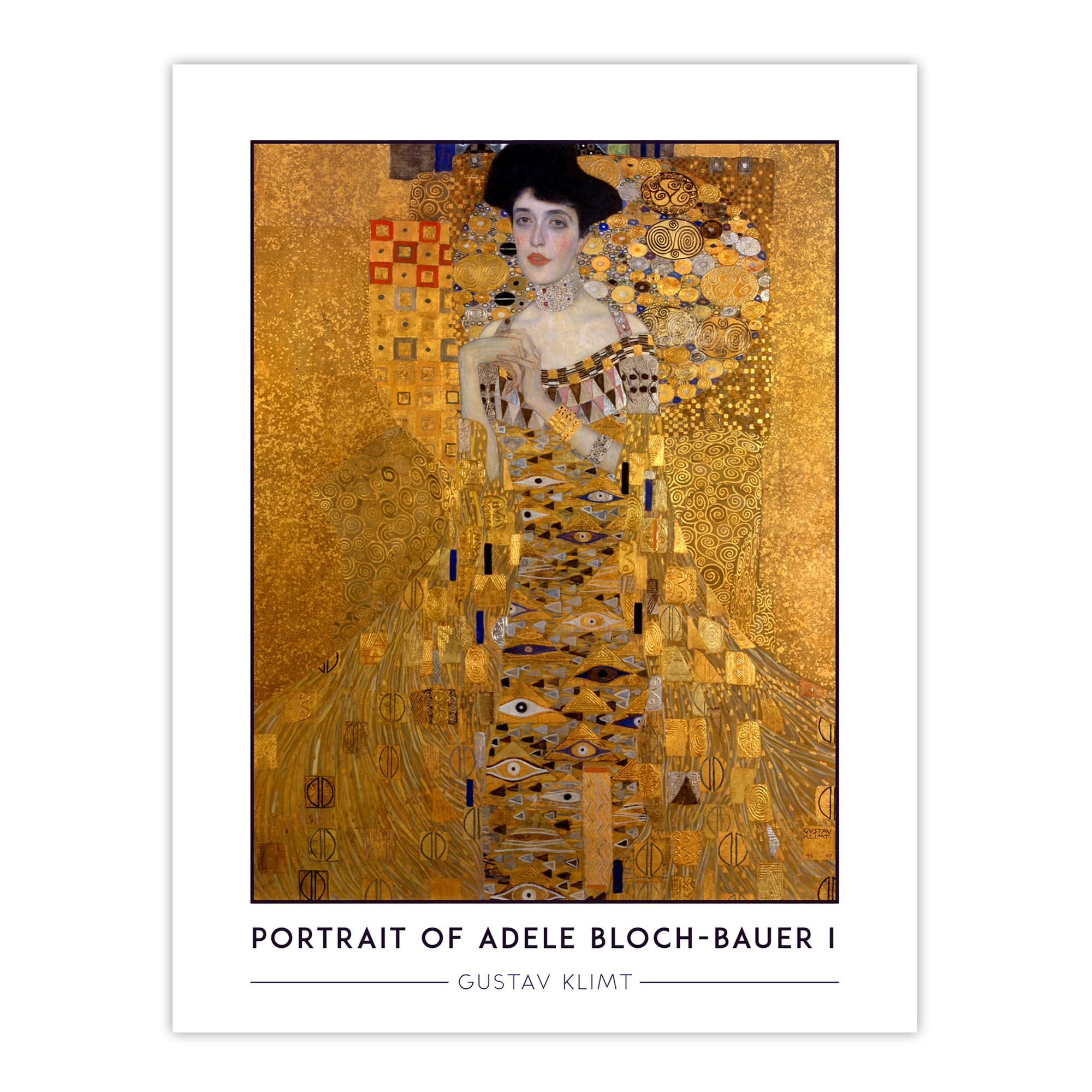 Gustav Klimt Adele Bloch Bauer Portrait Lady in Gold Wall Art Poster Print