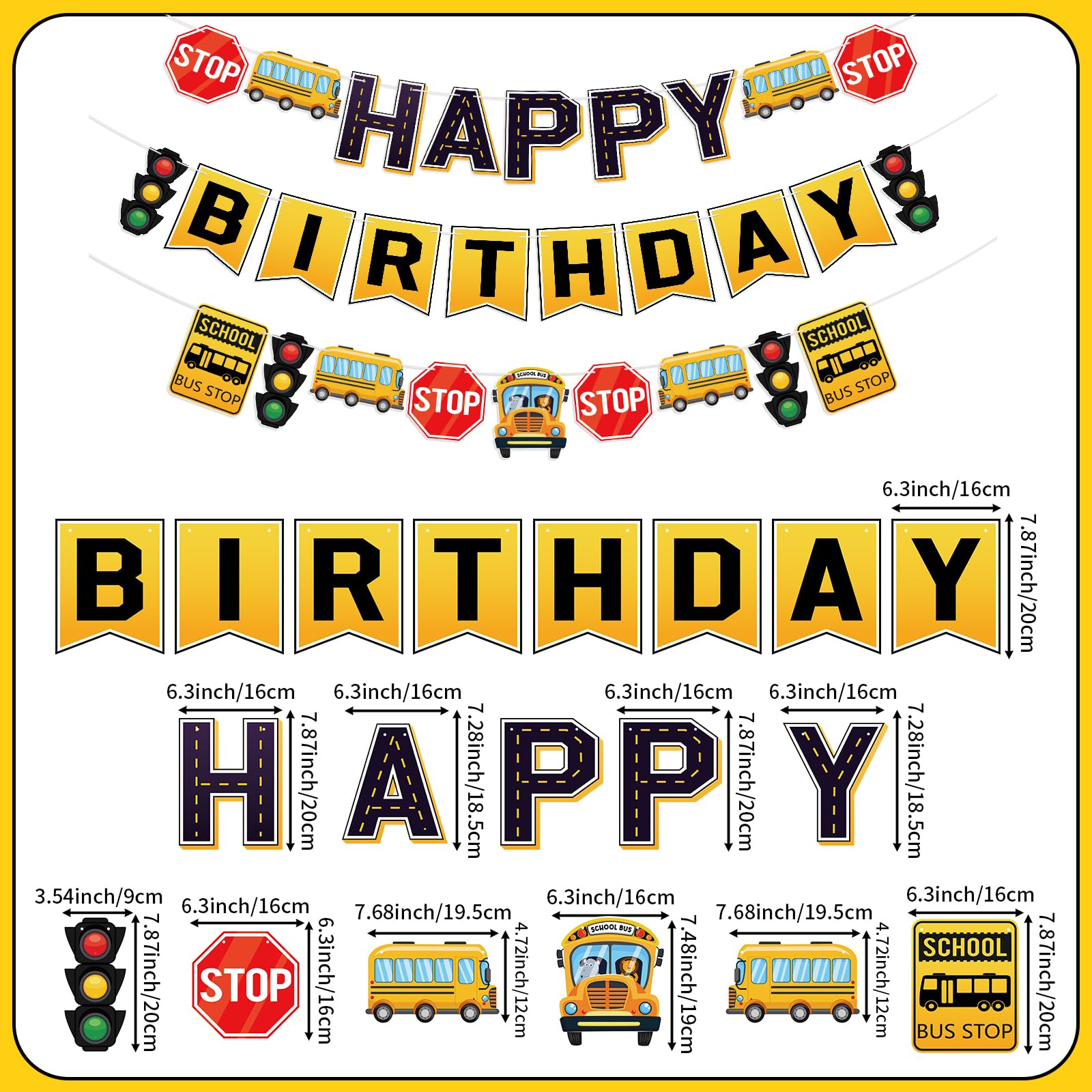 Wheels On The Bus Birthday Banner, School Bus Decorations For Party School Bus Birthday Banner Bus Birthday Party Decorations Back To School Banner Party Supplies