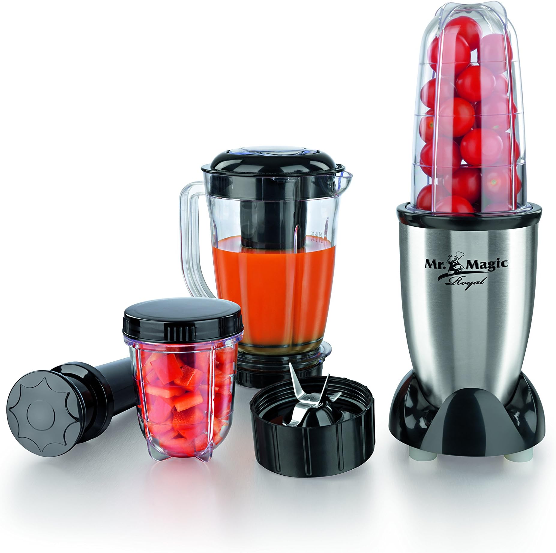 GOURMETmaxx 03047 9-in-1 Stainless Mr. Magic Royal Mixer, 400 W