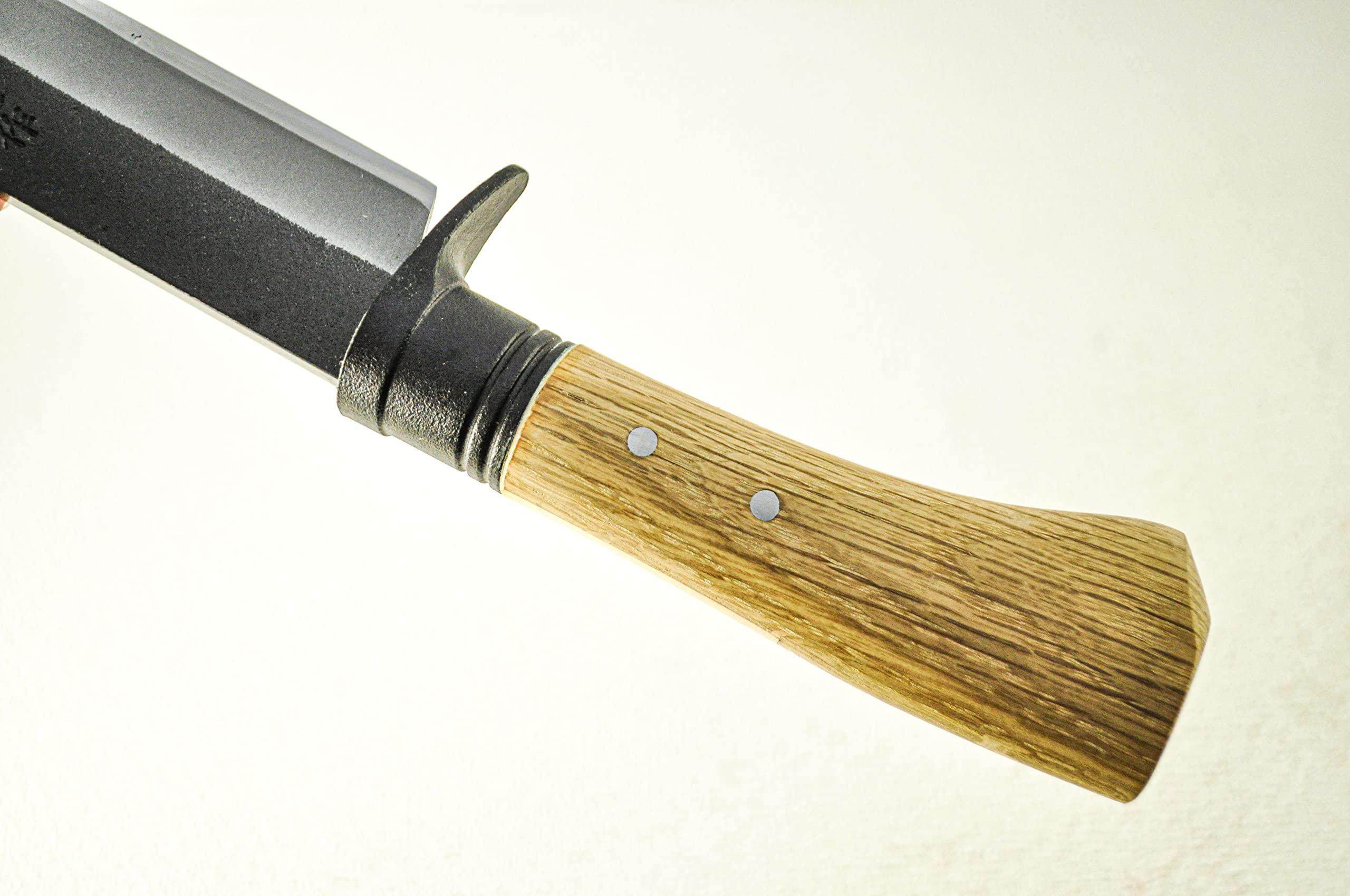 Amazon.co.jp: 竹割鉈弐型 180 両刃 黒 土佐オリジナル白鋼 白木鞘 皮